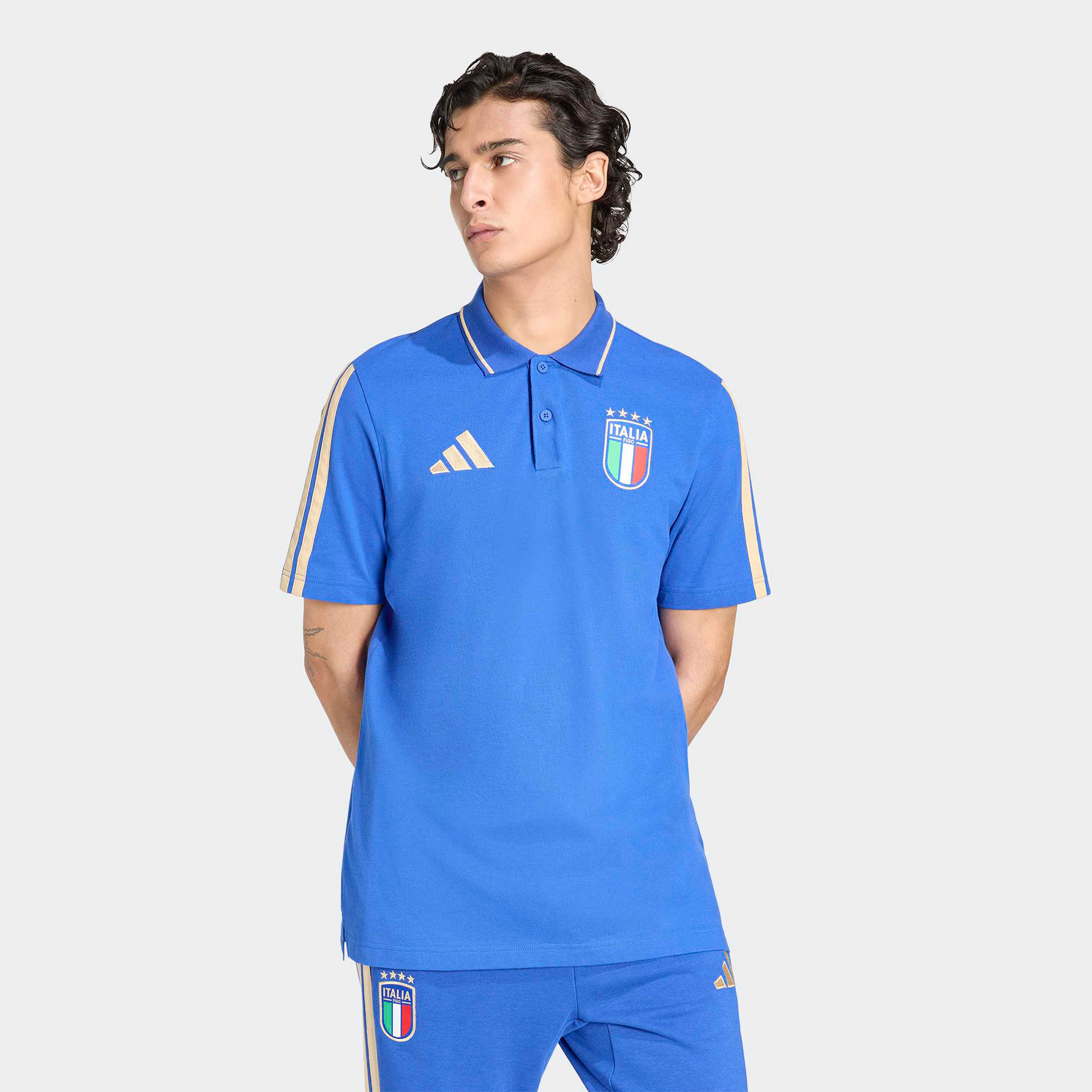 adidas İtalya Dna Erkek Mavi Polo