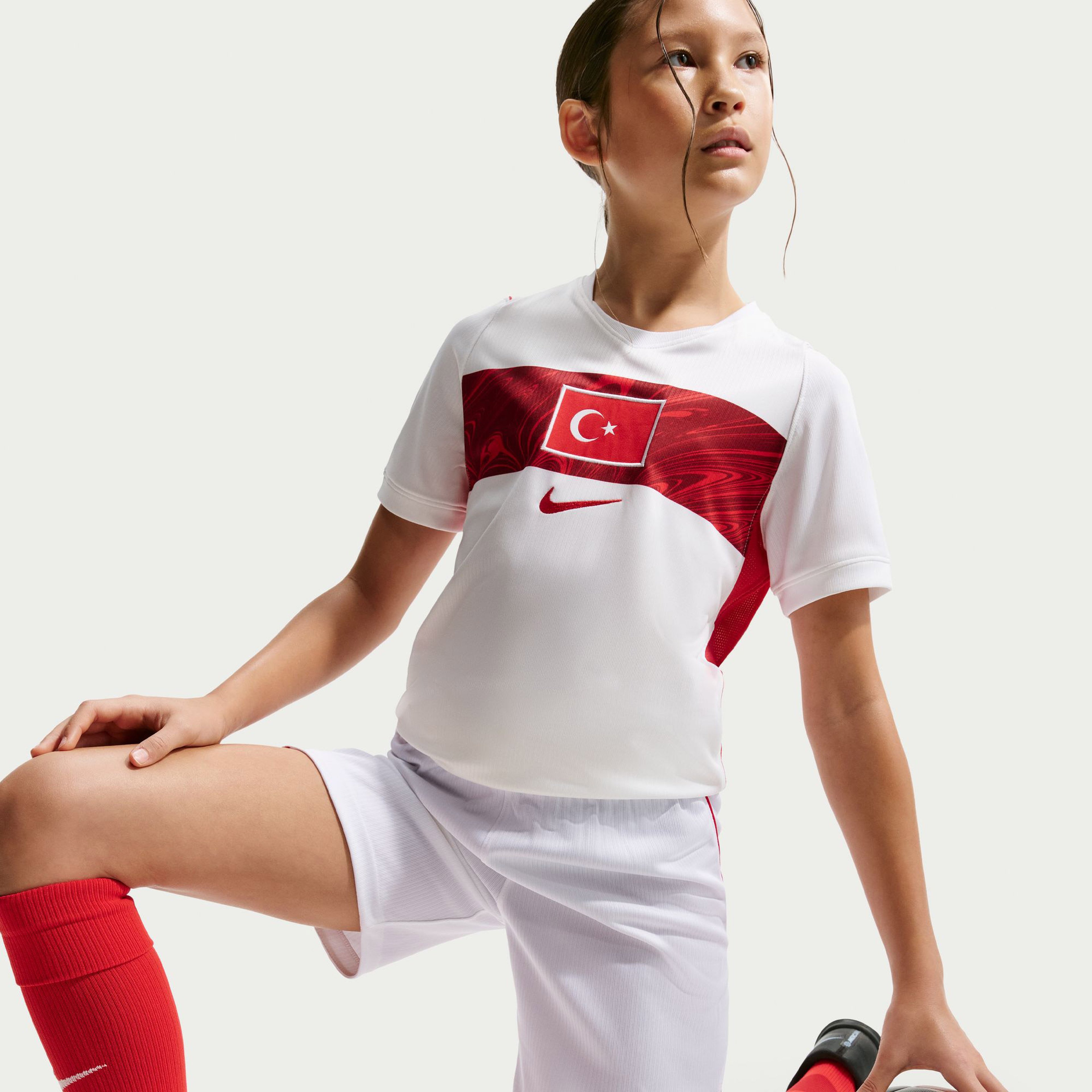 Nike Türkiye 2026 Çocuk Beyaz Deplasman Stadyum Şortu