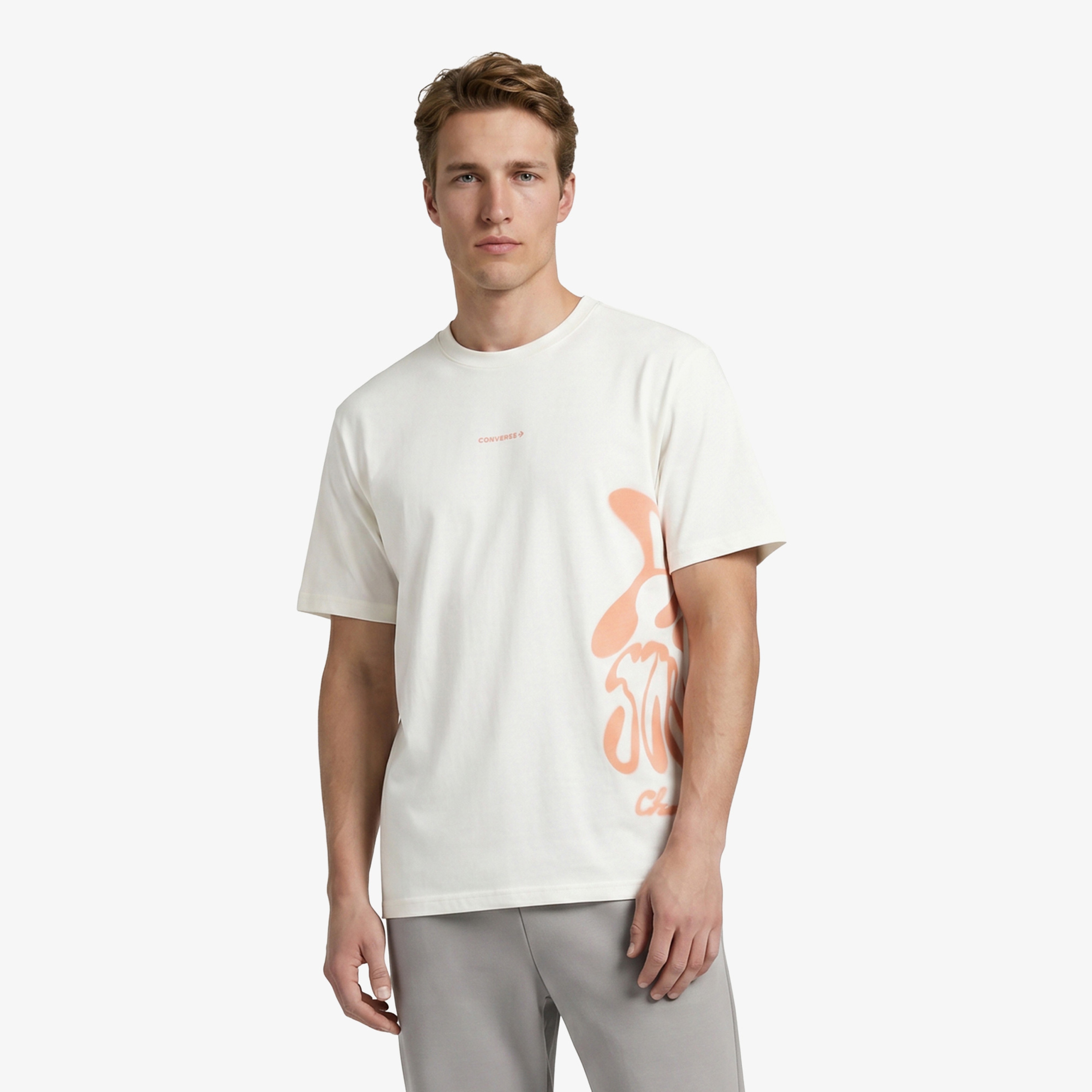 Converse Erkek Krem T-Shirt