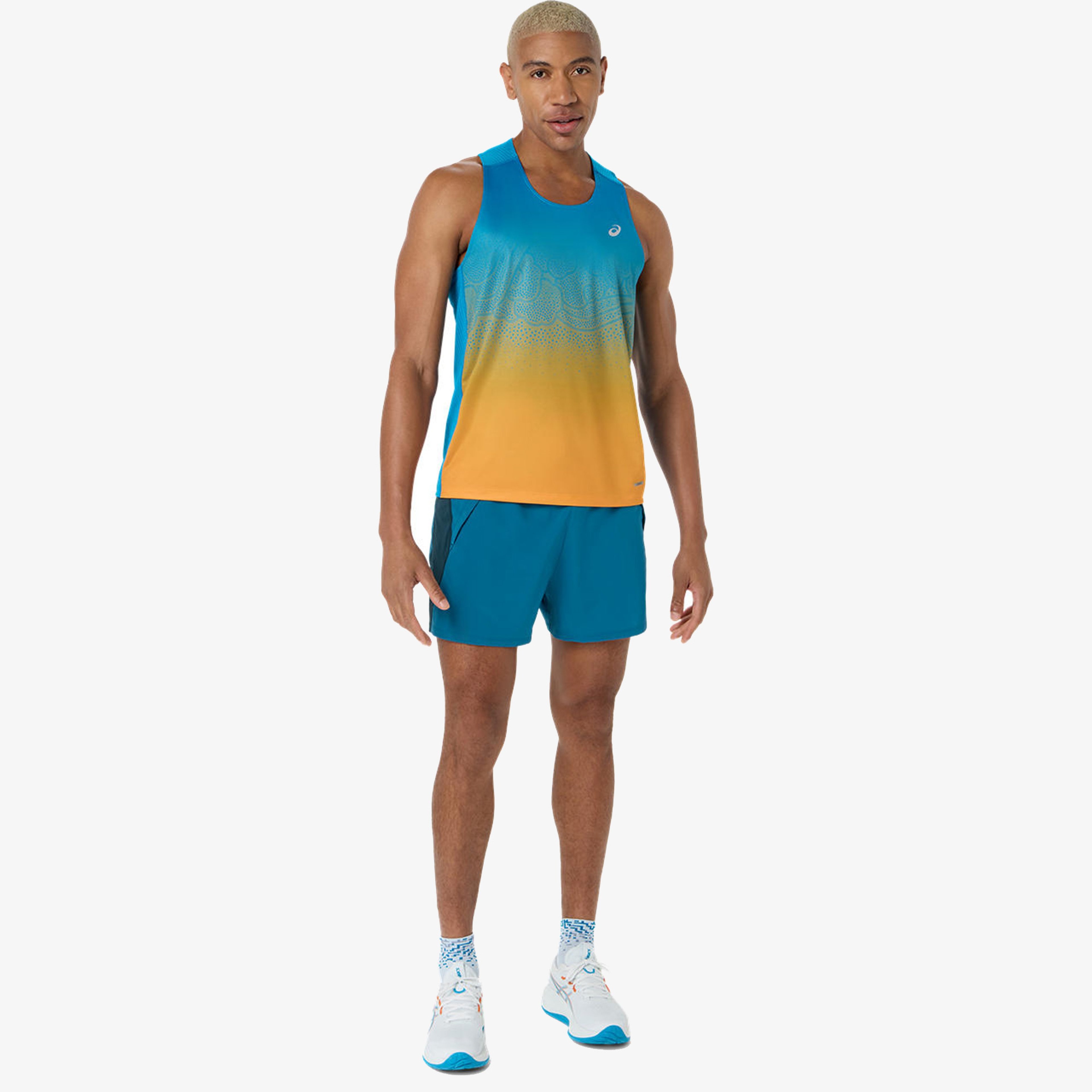 Asics Road Fade Singlet Erkek Renkli Koşu T-Shirt