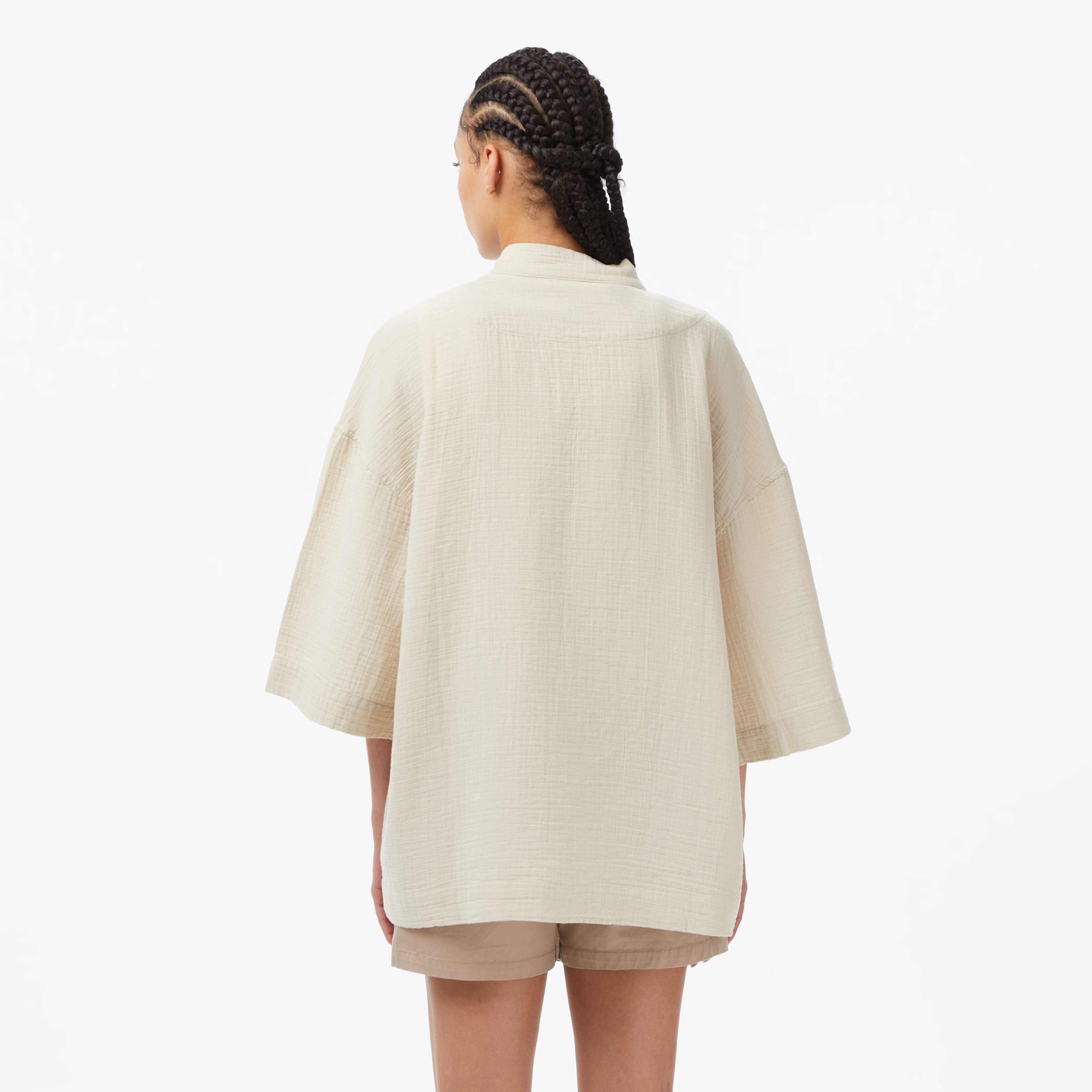 UNITED4 Unisex Krem Kimono