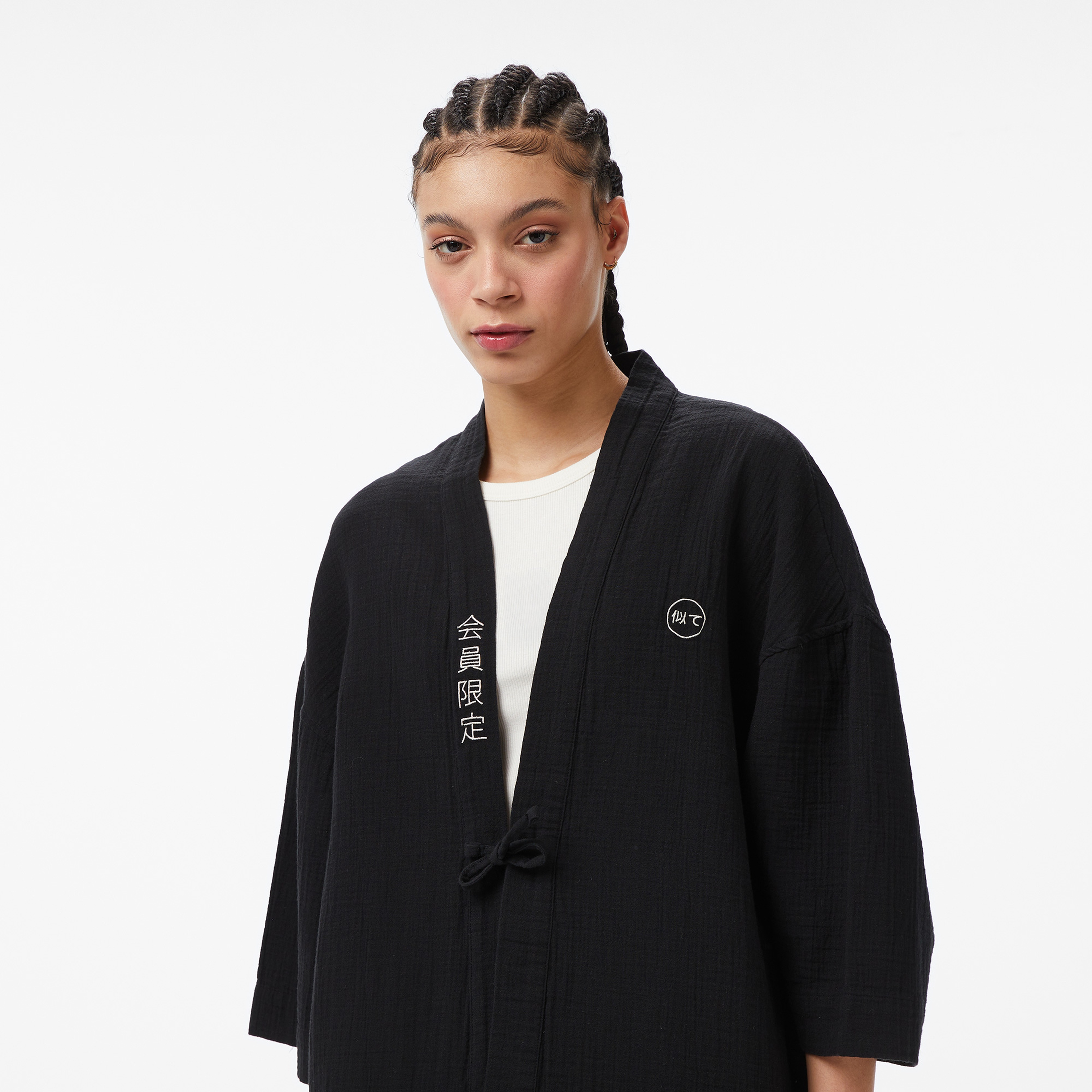 UNITED4 Unisex Siyah Kimono