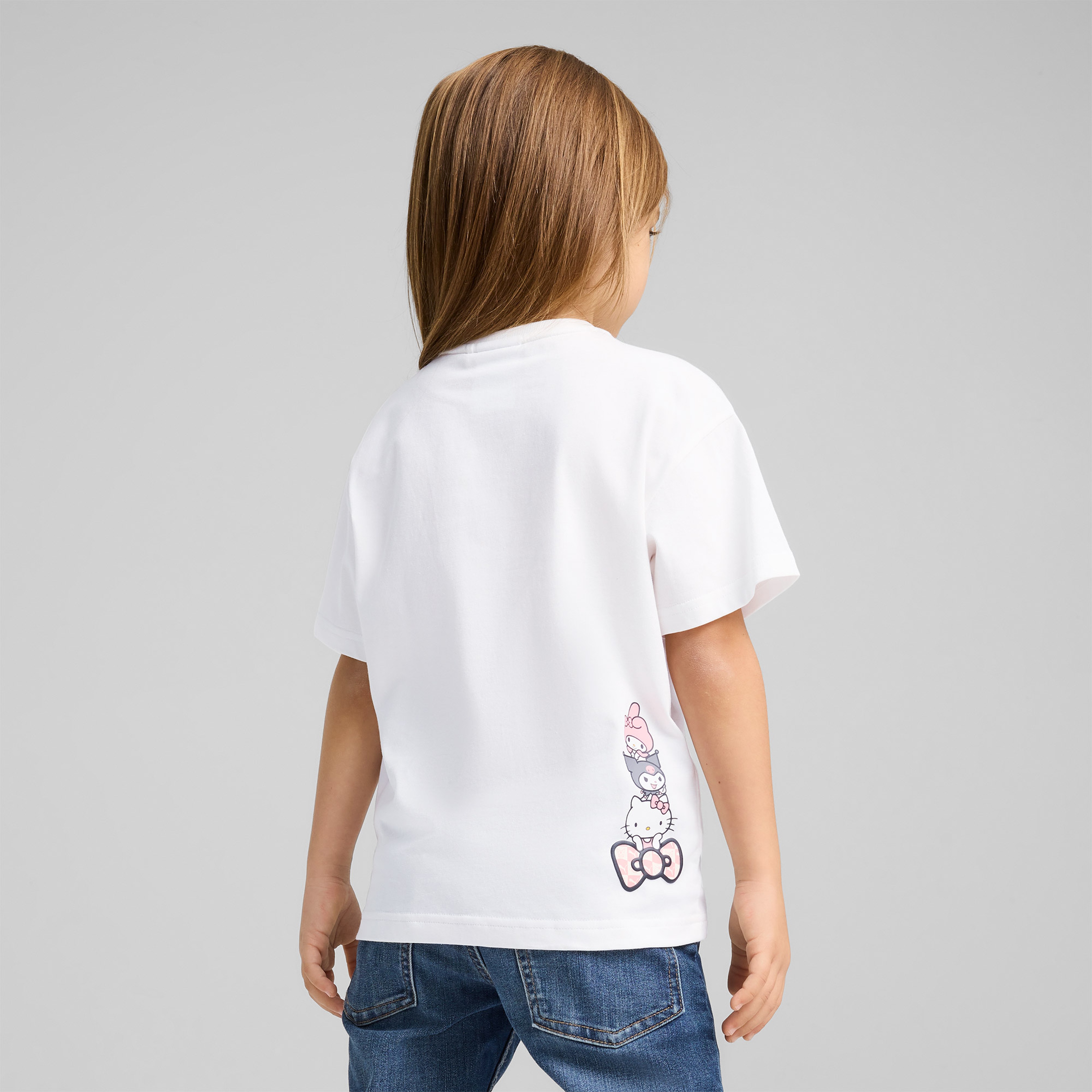 Puma Hello Kitty & Friends Graphic Çocuk Beyaz T-Shirt
