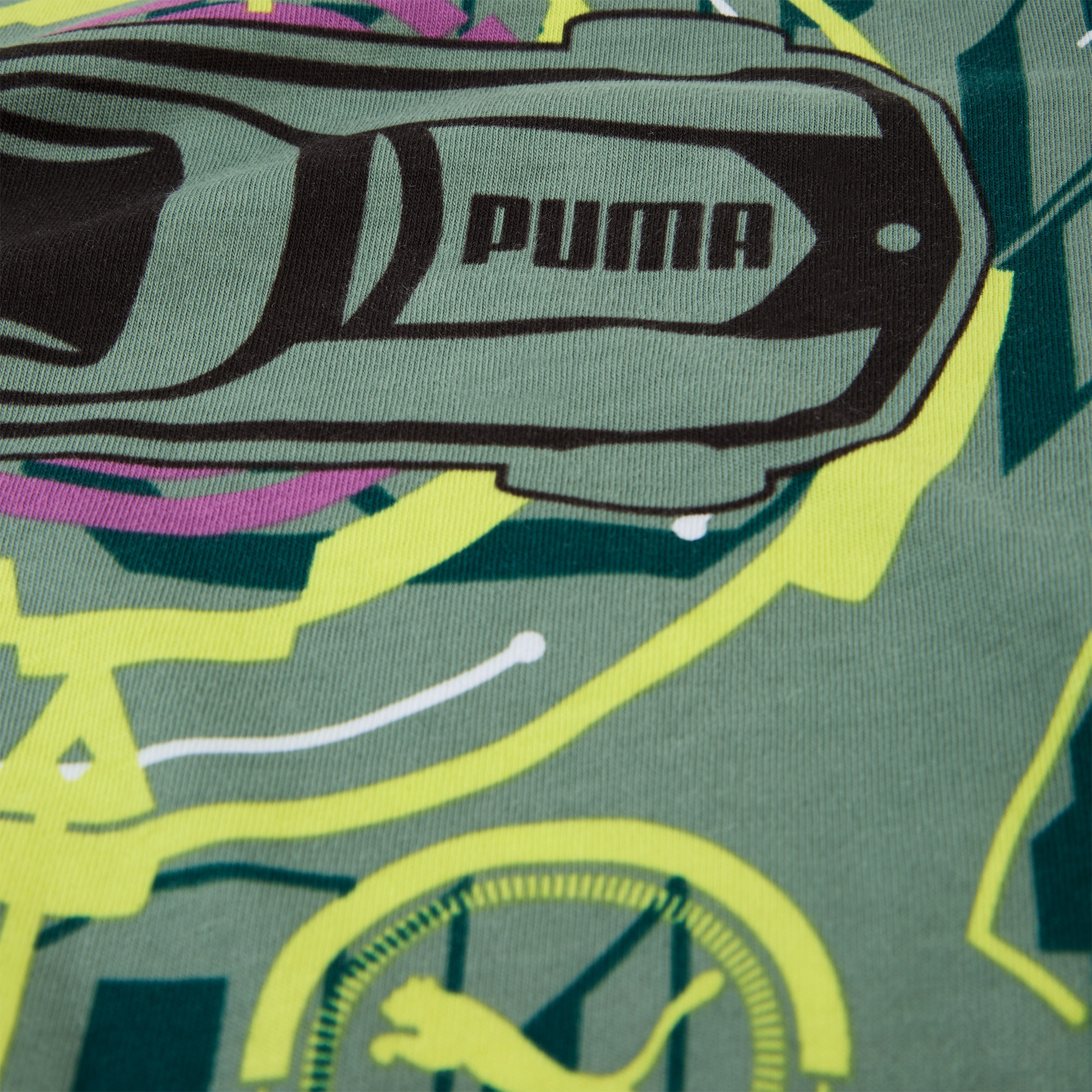 Puma Hot Wheels Graphic Çocuk Yeşil T-Shirt