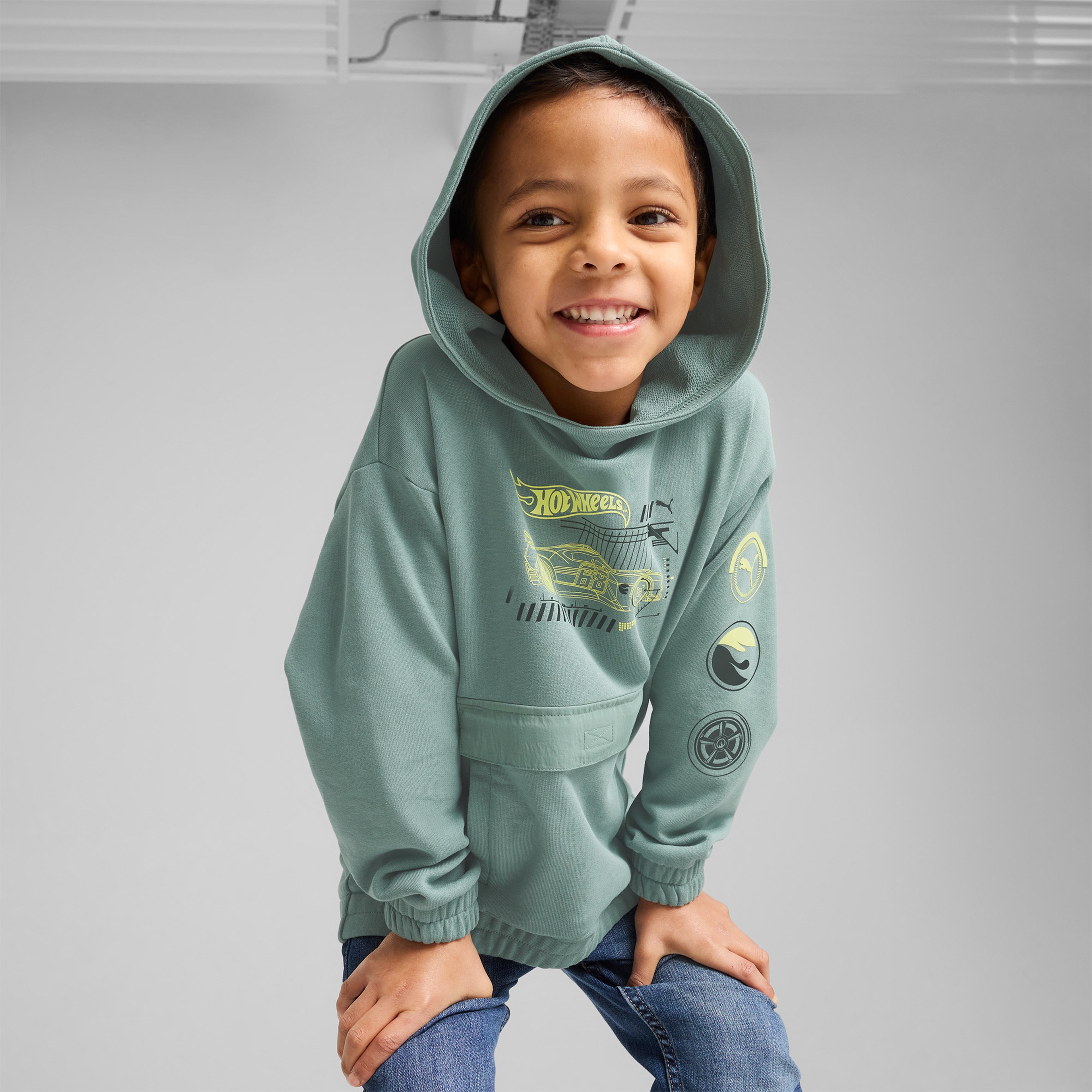 Puma Hot Wheels Graphic Çocuk Siyah Sweatshirt