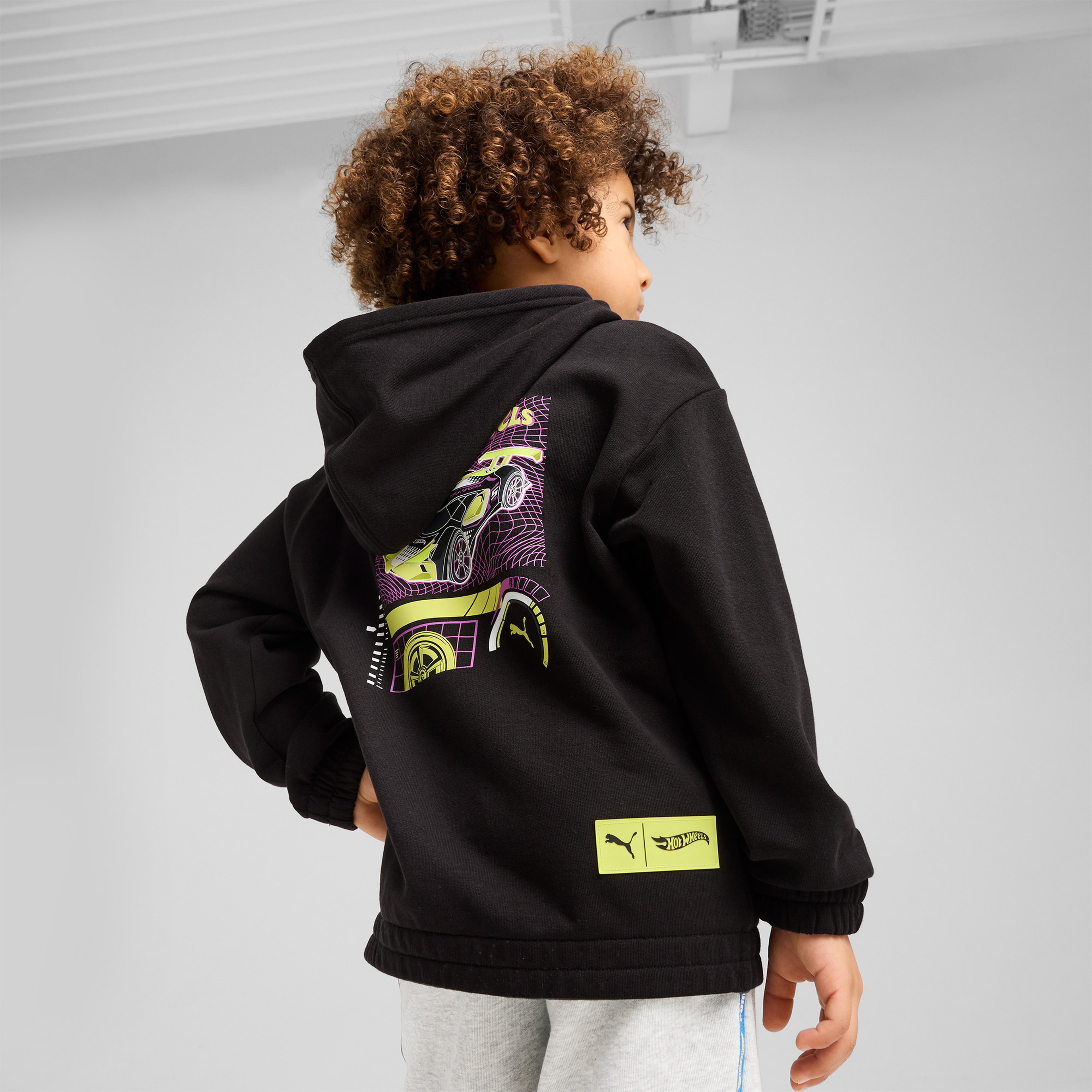 Puma Hot Wheels Graphic Çocuk Siyah Sweatshirt