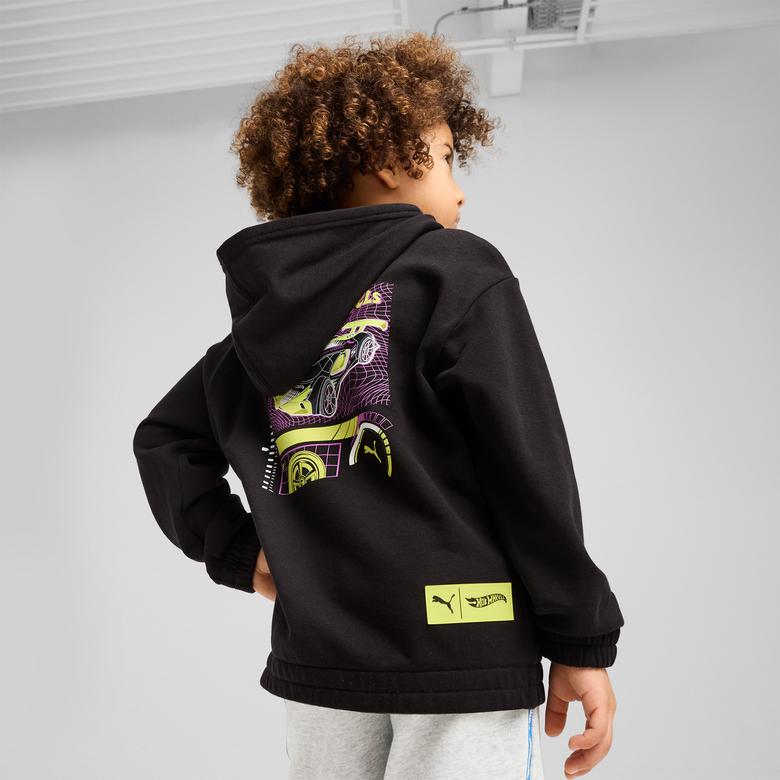 Puma Hot Wheels Graphic Çocuk Siyah Sweatshirt