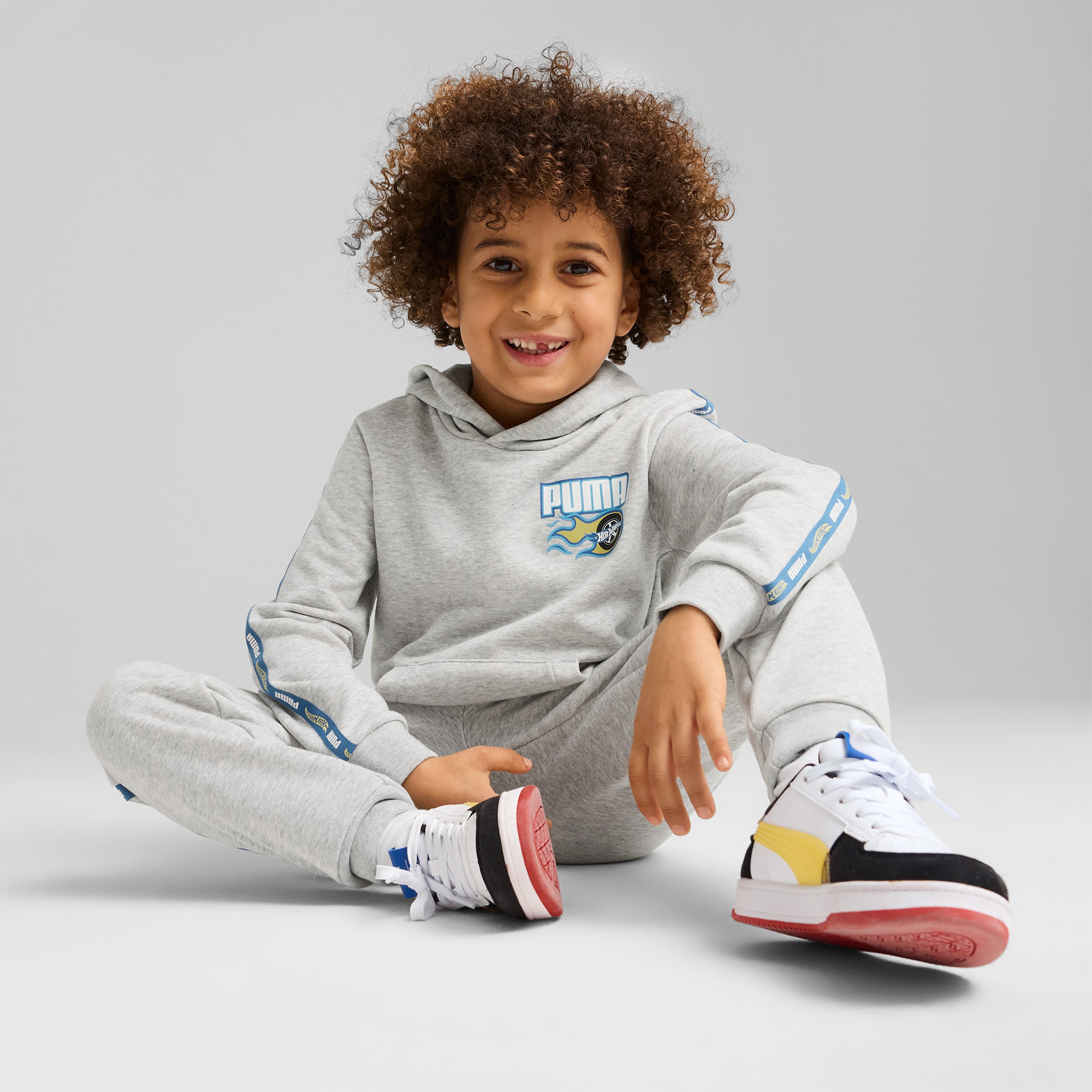 Puma Hot Wheels Graphic Çocuk Gri Sweatshirt