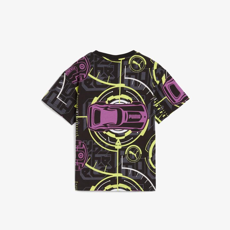 Puma Hot Wheels Graphic Çocuk Yeşil T-Shirt