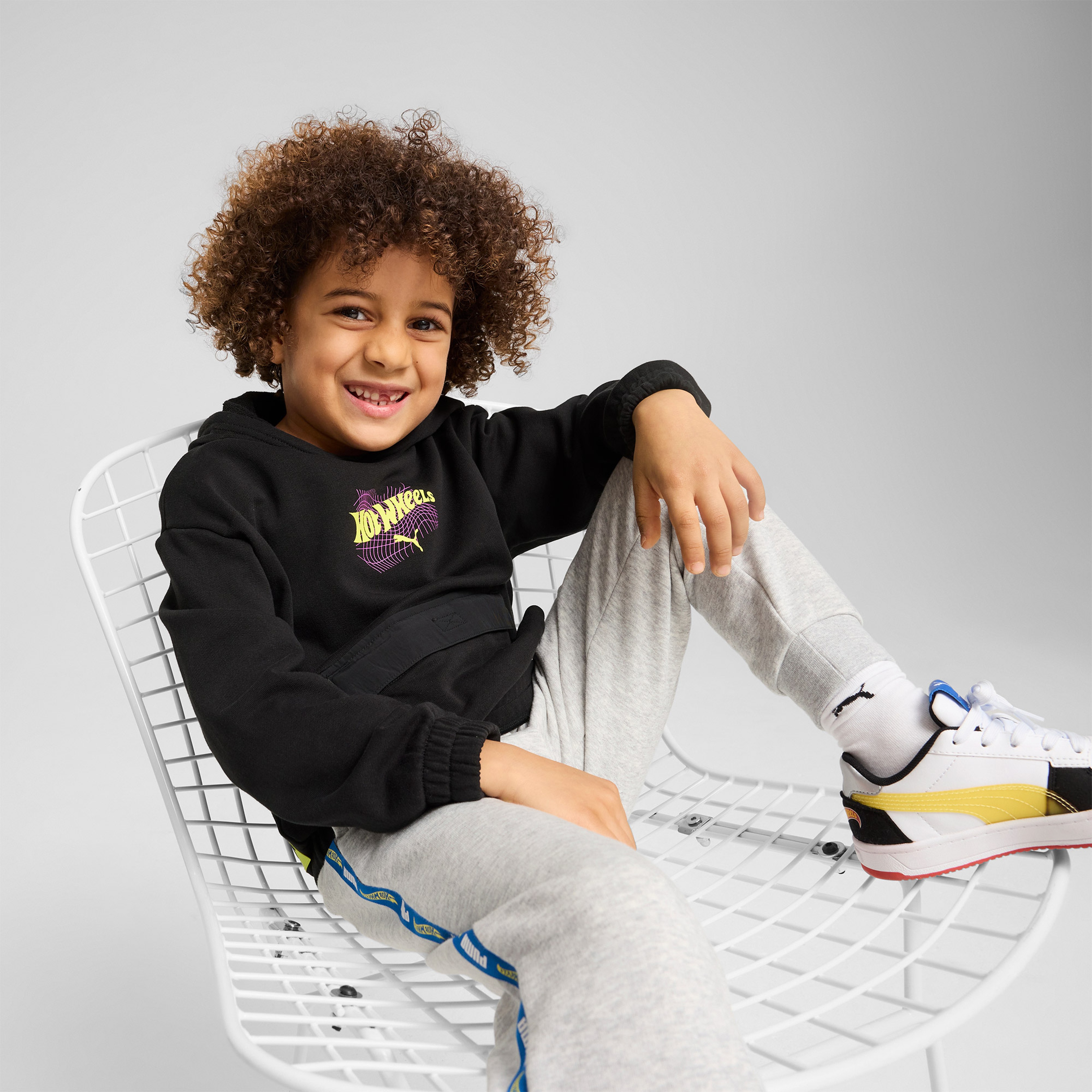 Puma Hot Wheels Graphic Çocuk Siyah Sweatshirt
