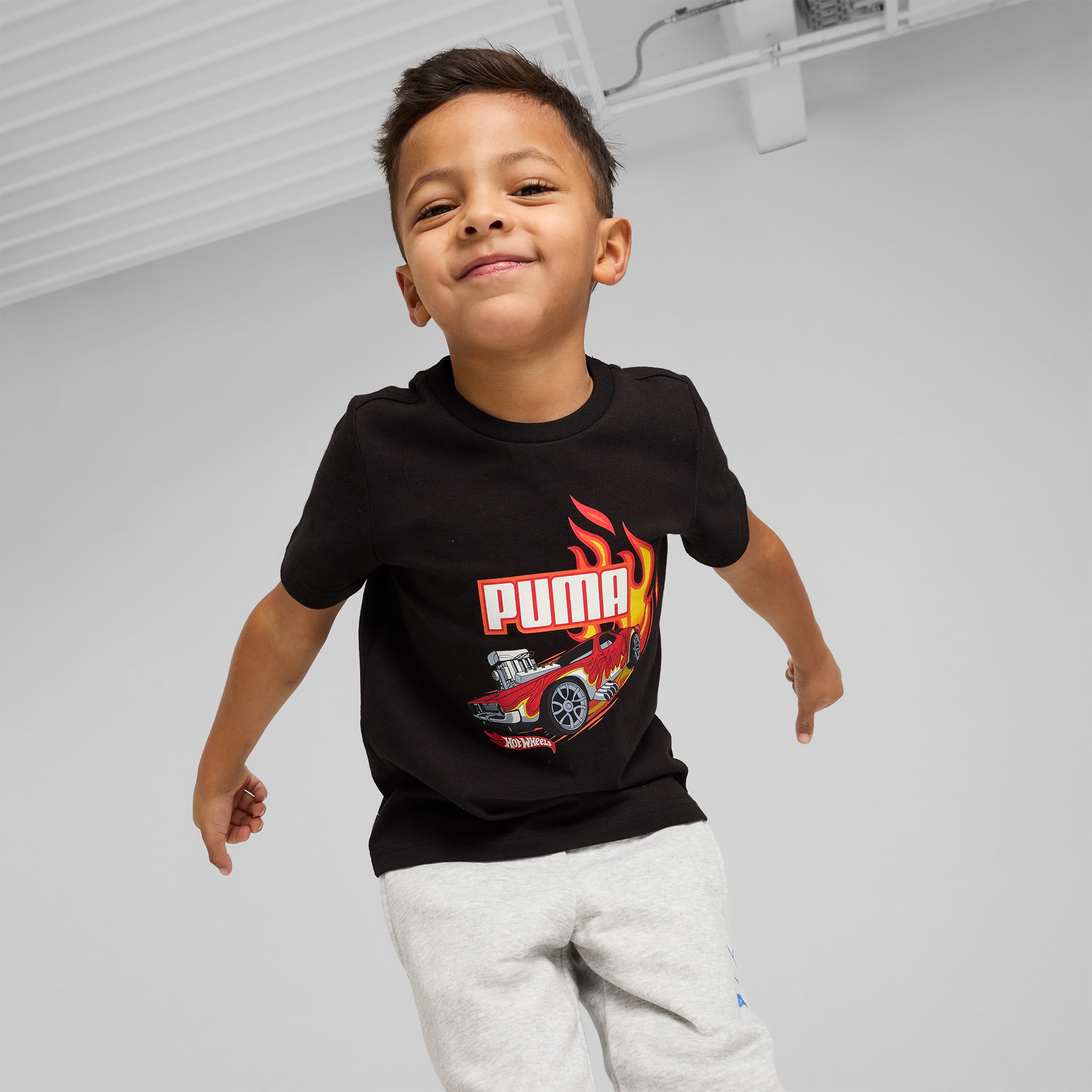 Puma Hot Wheels Graphic Çocuk Beyaz T-Shirt