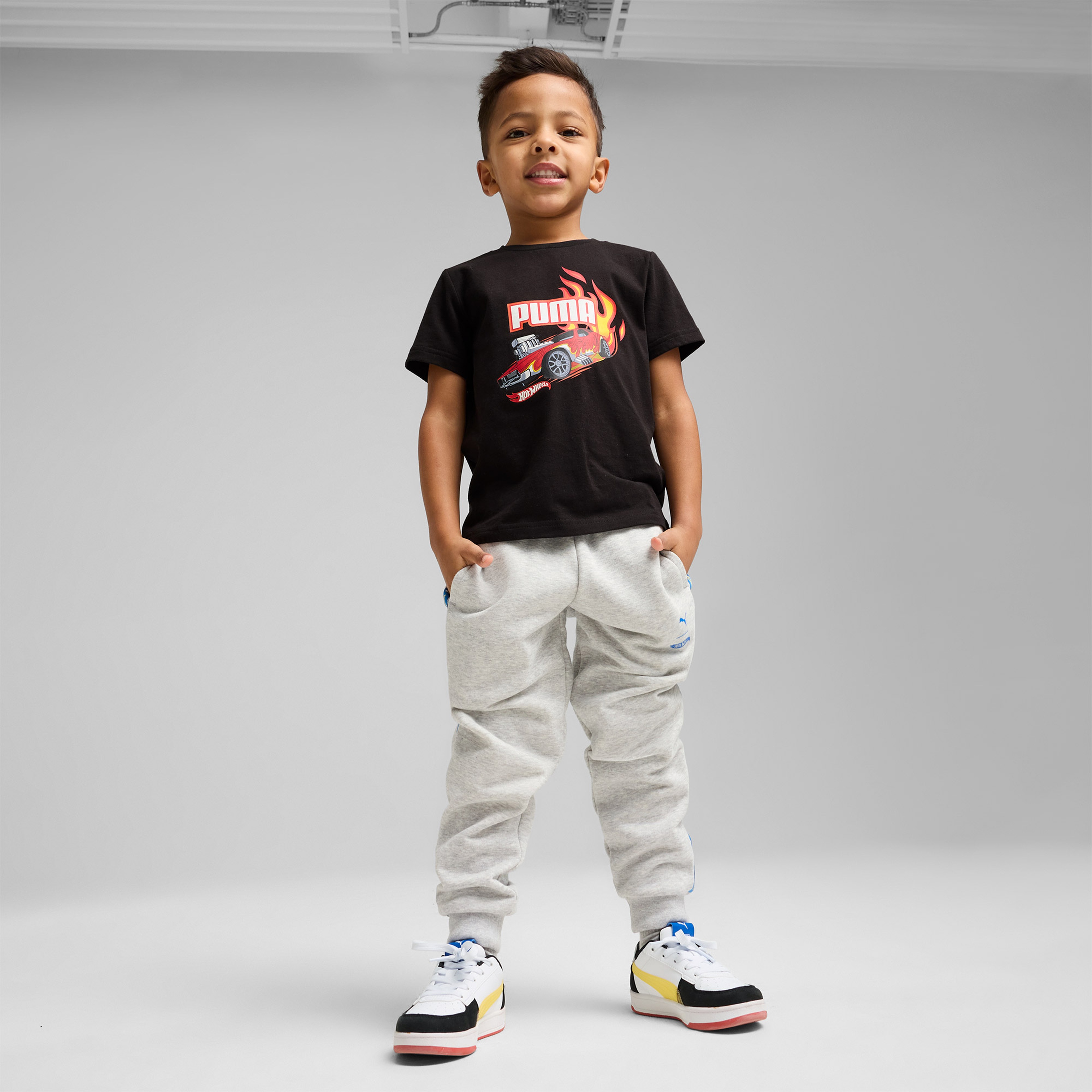 Puma Hot Wheels Graphic Çocuk Beyaz T-Shirt