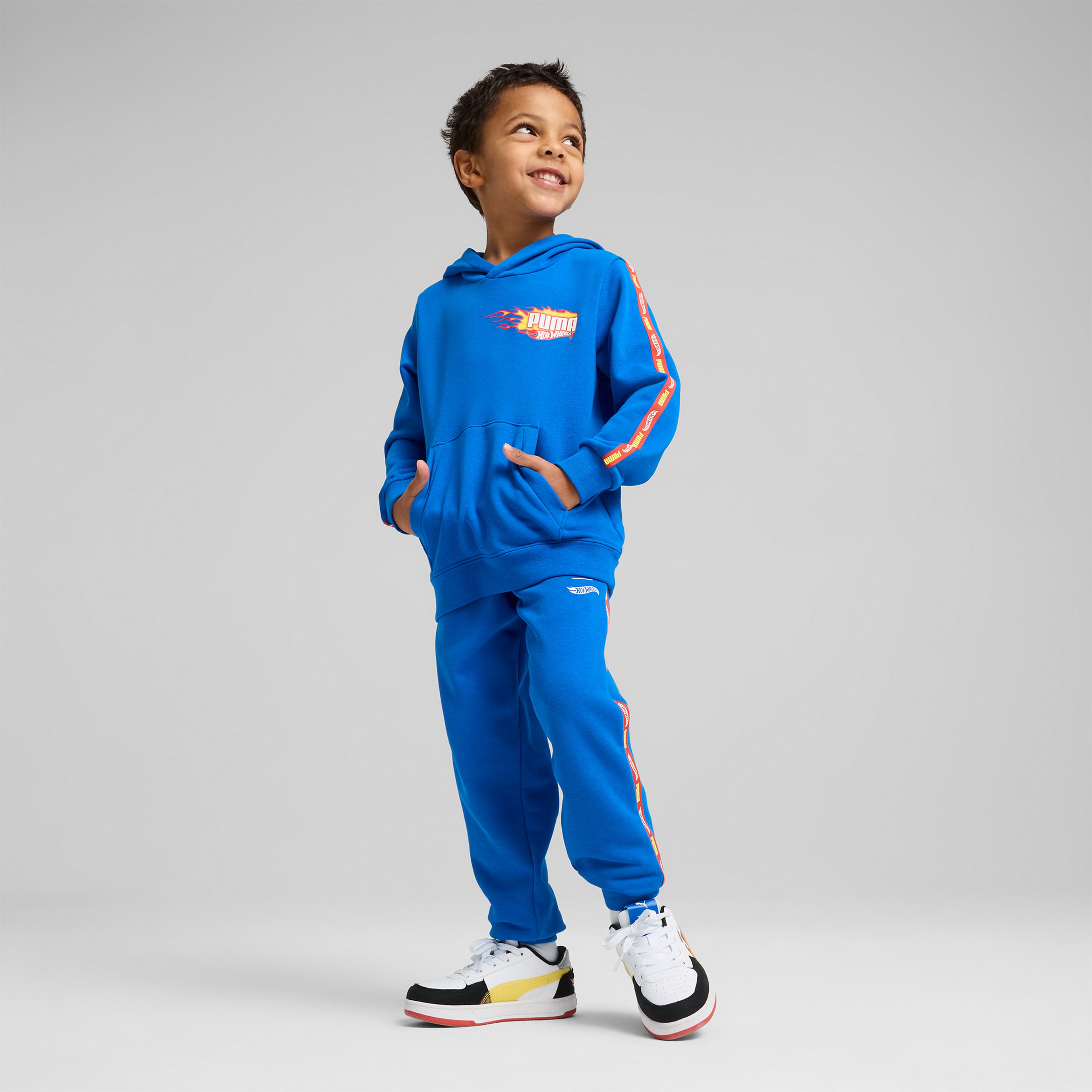 Puma Hot Wheels Graphic Çocuk Gri Sweatshirt