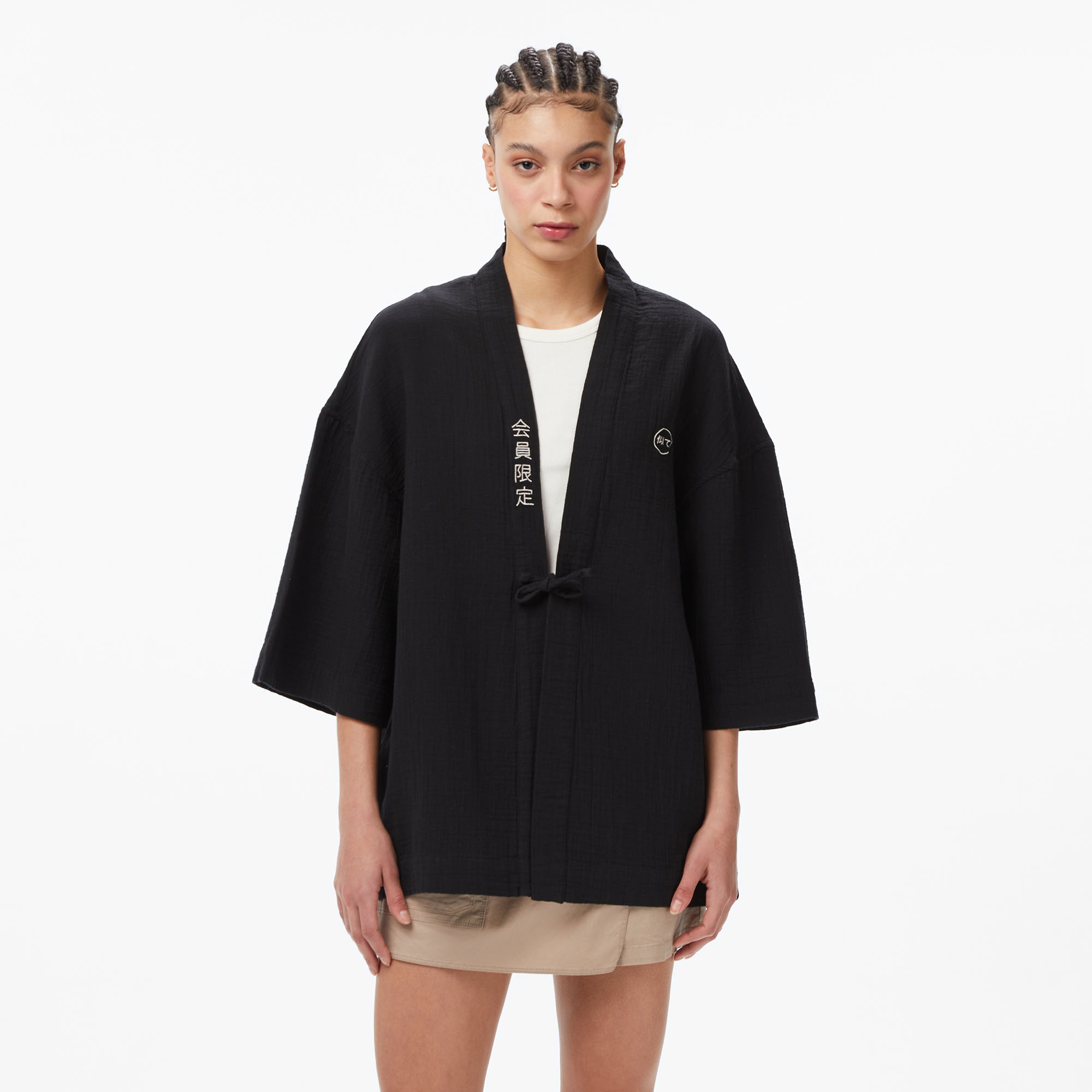 UNITED4 Unisex Siyah Kimono