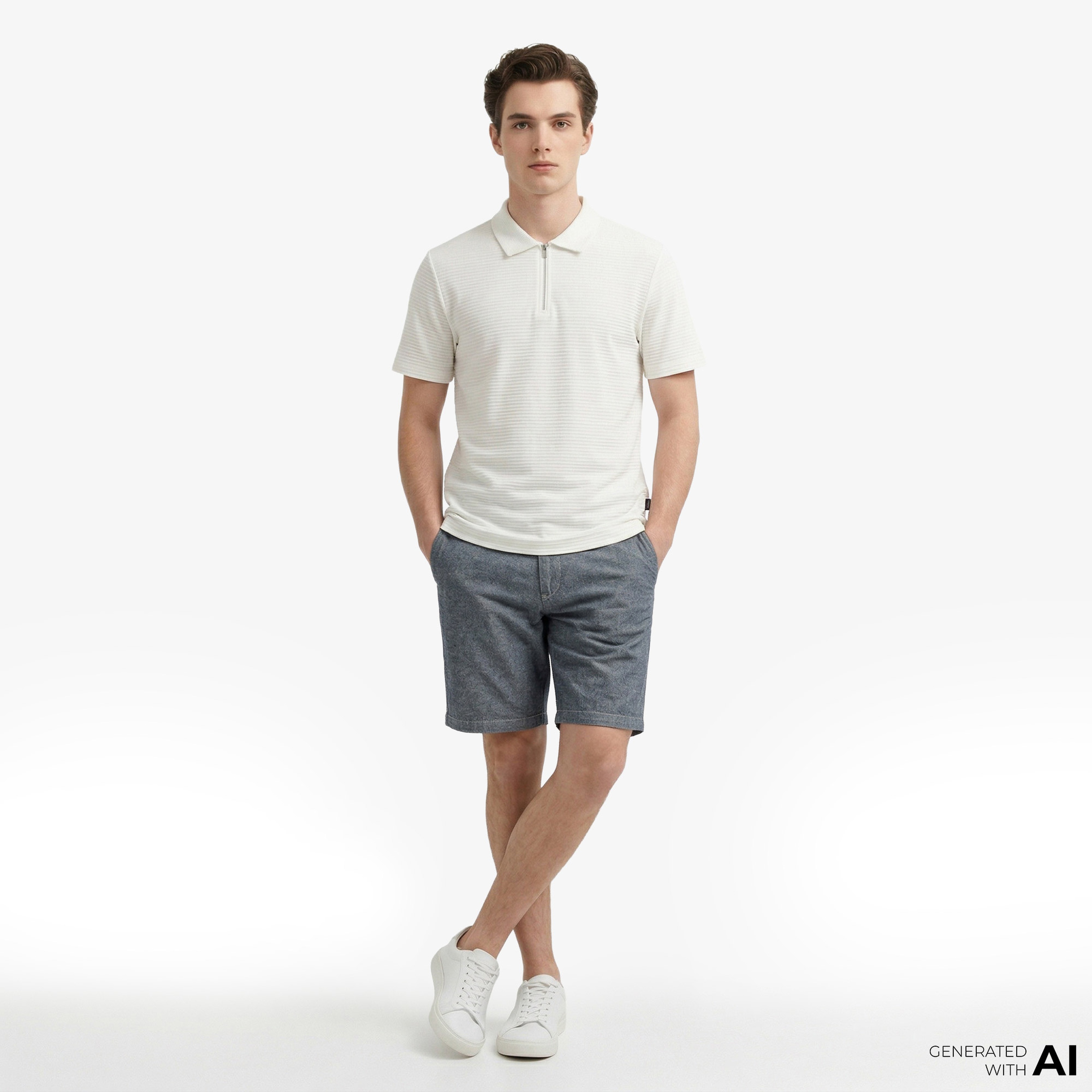 Nautica Erkek Gri Slim Fit Şort