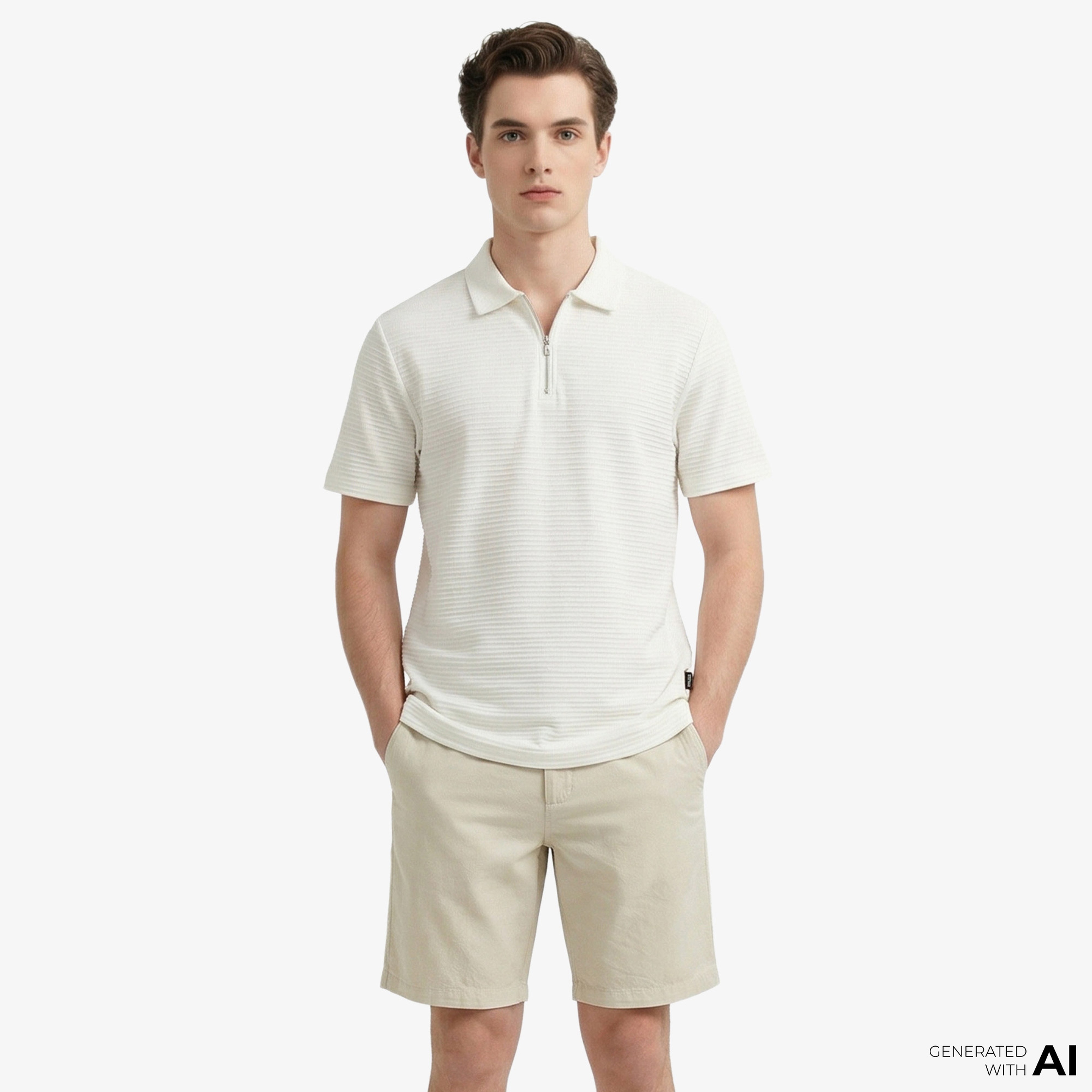 Nautica Erkek Bej Slim Fit Şort