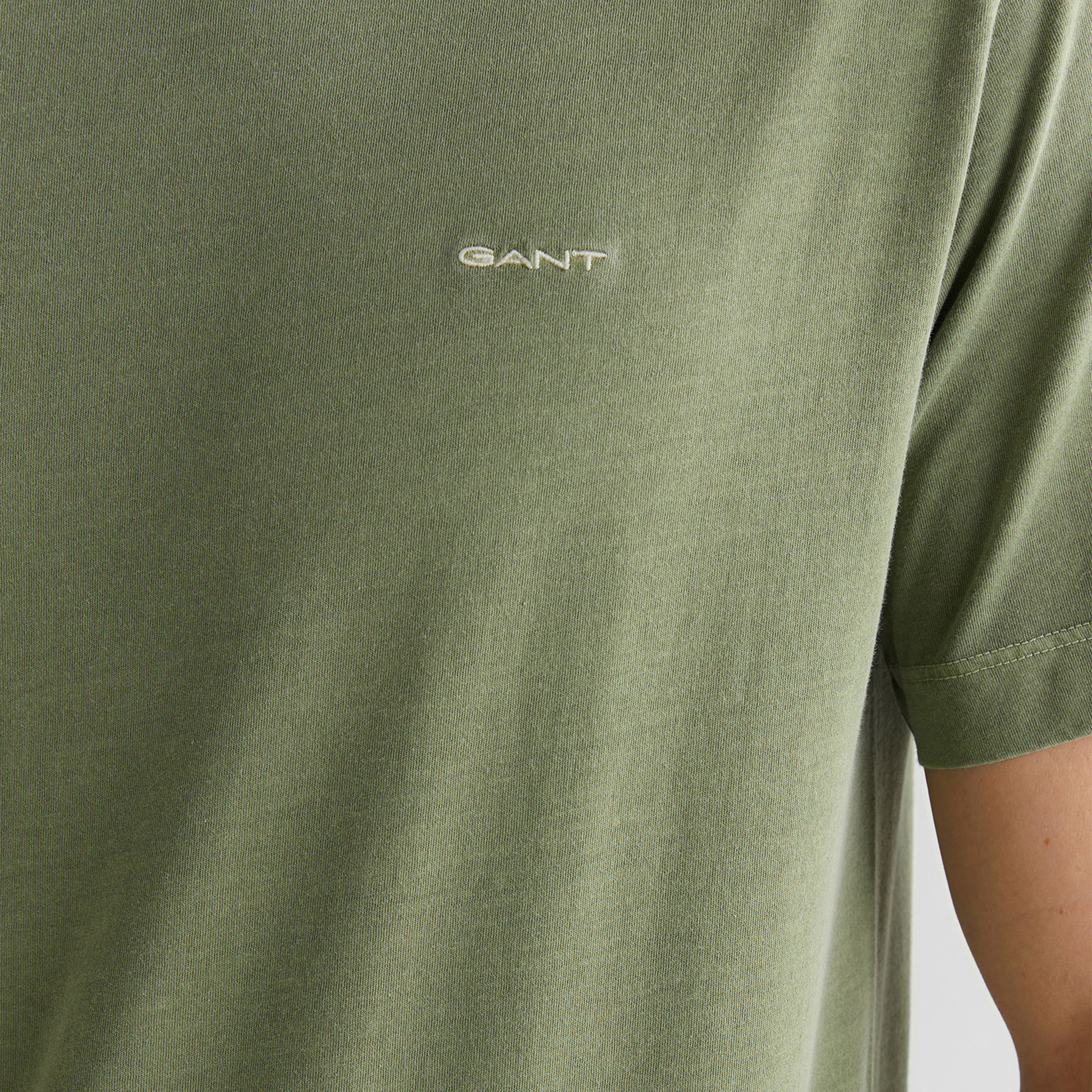 GANT Erkek Yeşil Regular Fit Bisiklet Yaka T-Shirt