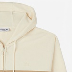 Kadın Relaxed Fit Kapüşonlu Renk Bloklu Krem Sweatshirt
