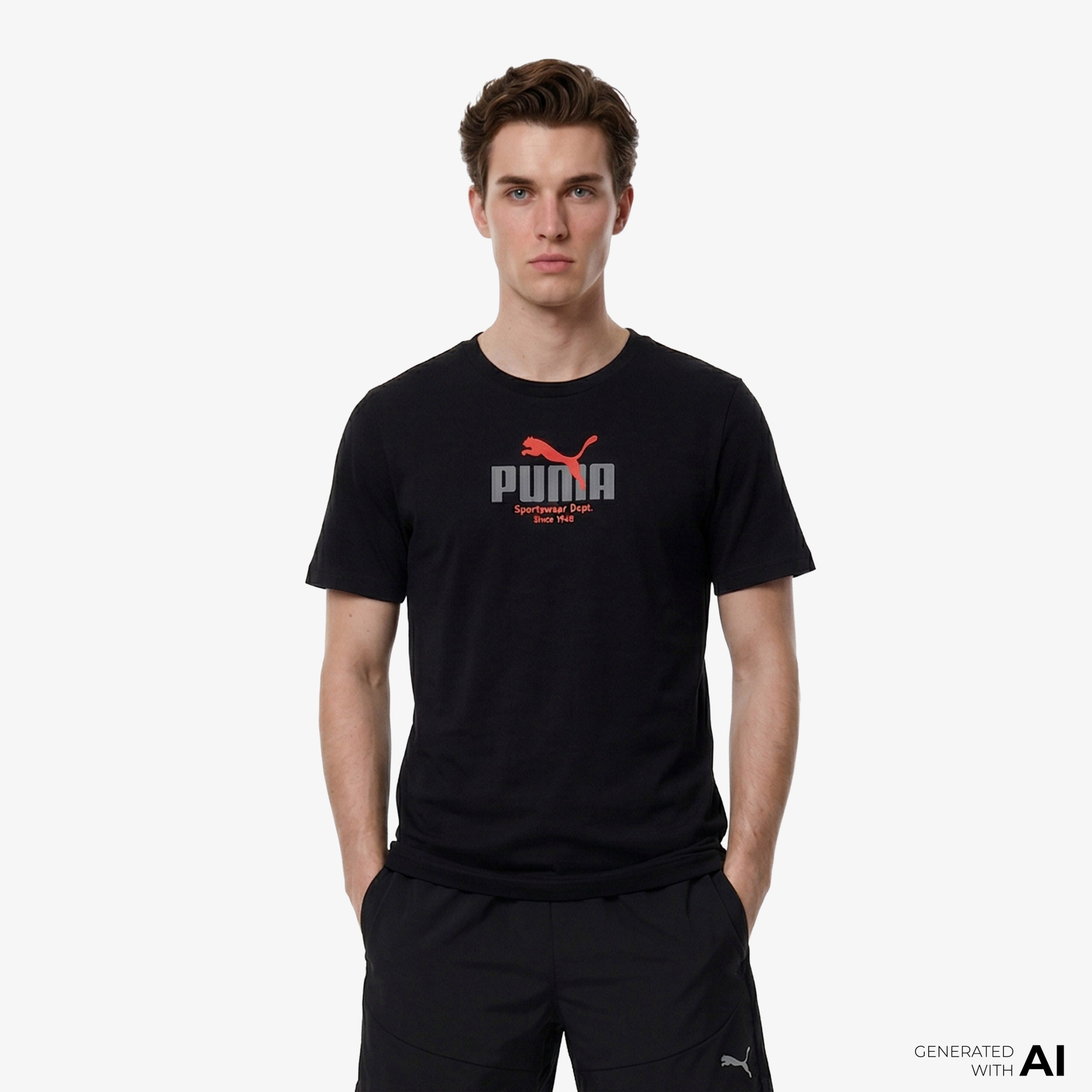 Puma Graphic Erkek Siyah T-Shirt