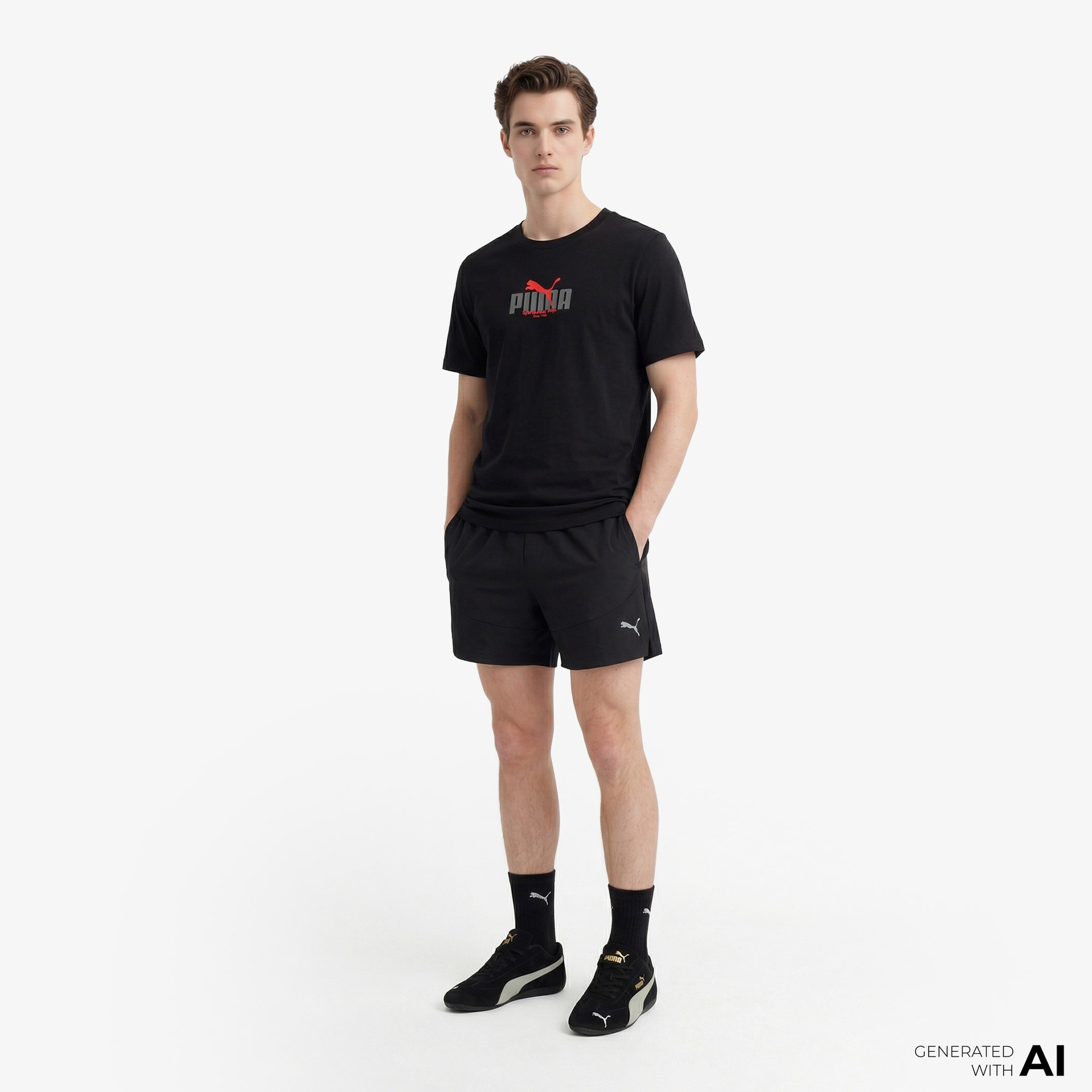 Puma Graphic Erkek Siyah T-Shirt