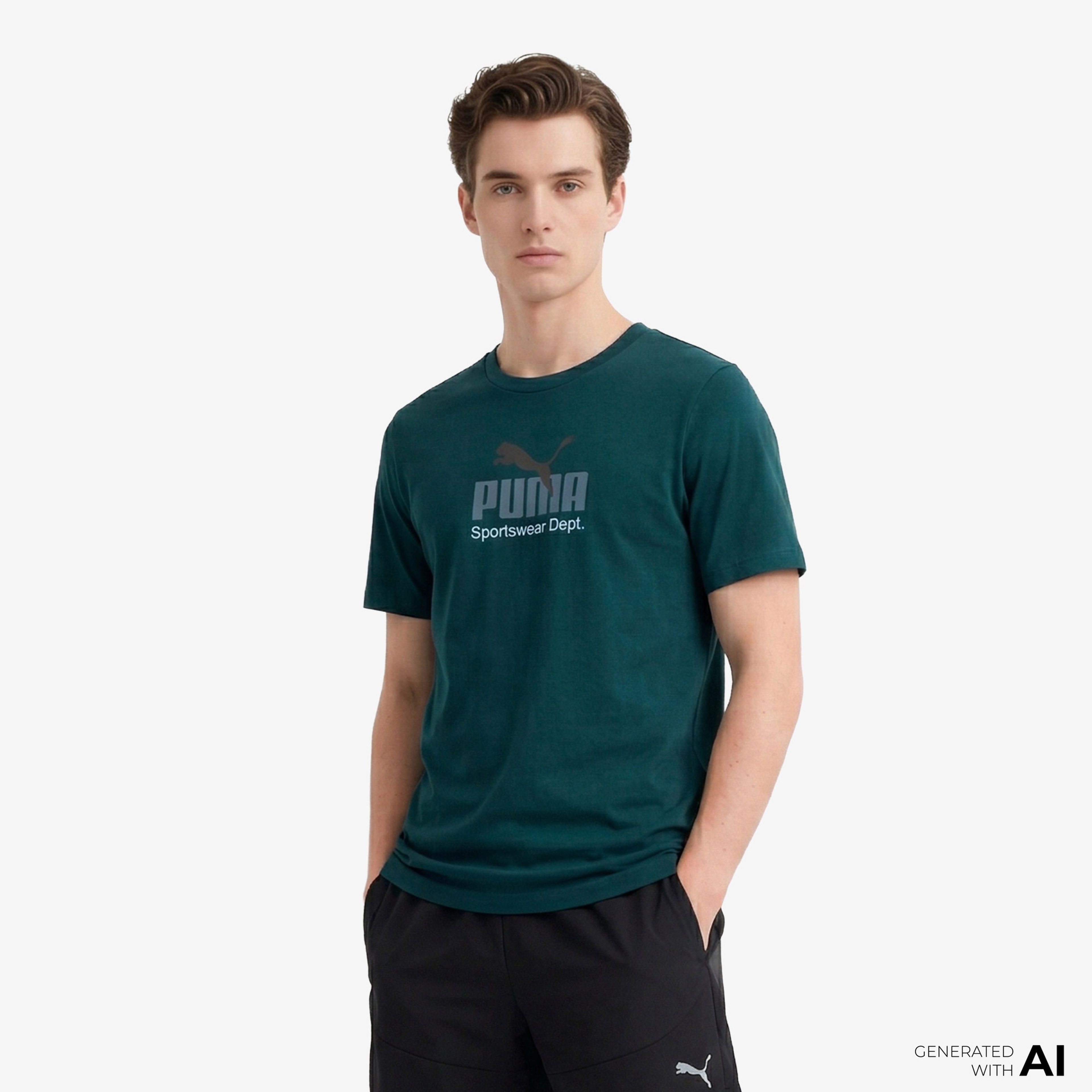 Puma Graphic Erkek Yeşil T-Shirt