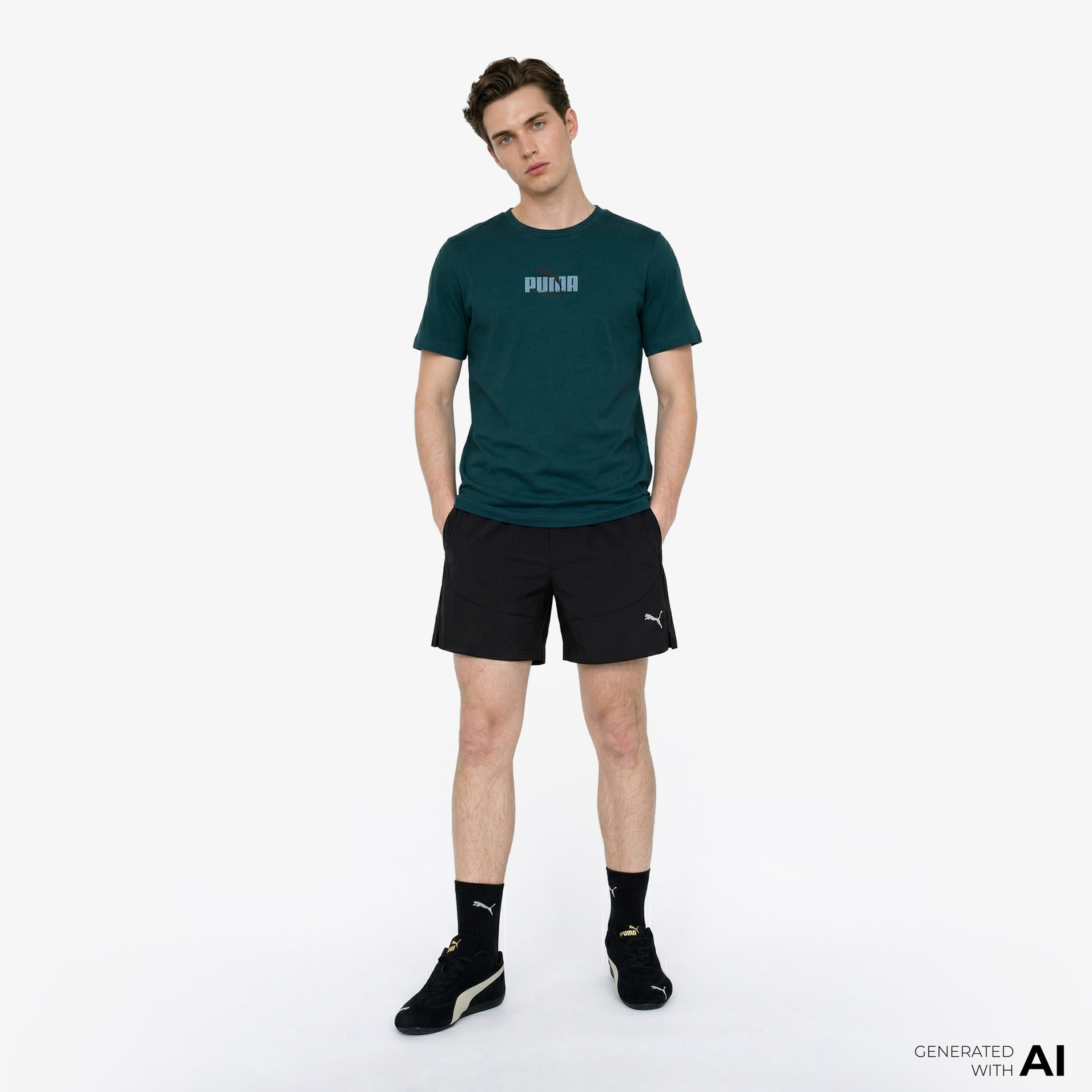 Puma Graphic Erkek Yeşil T-Shirt