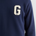 GANT Erkek Lacivert Regular Fit Bisiklet Yaka Logolu Sweatshirt