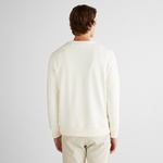 GANT Erkek Krem Regular Fit Bisiklet Yaka Logolu Sweatshirt