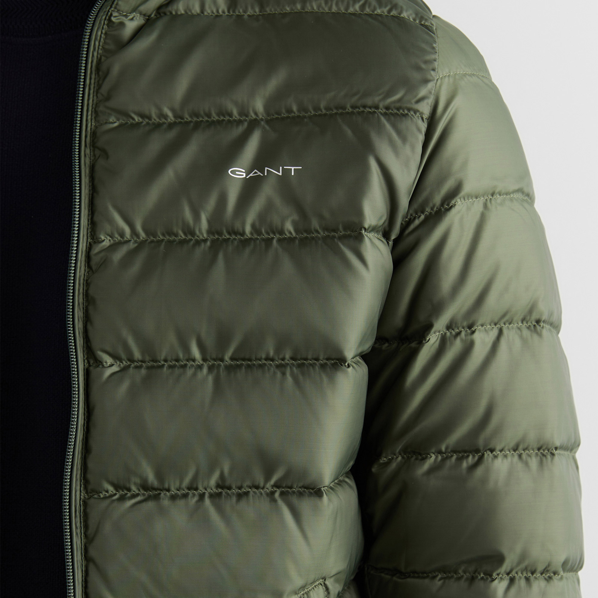 GANT Erkek Yeşil Regular Fit Dik Yaka Kaz Tüyü Mont