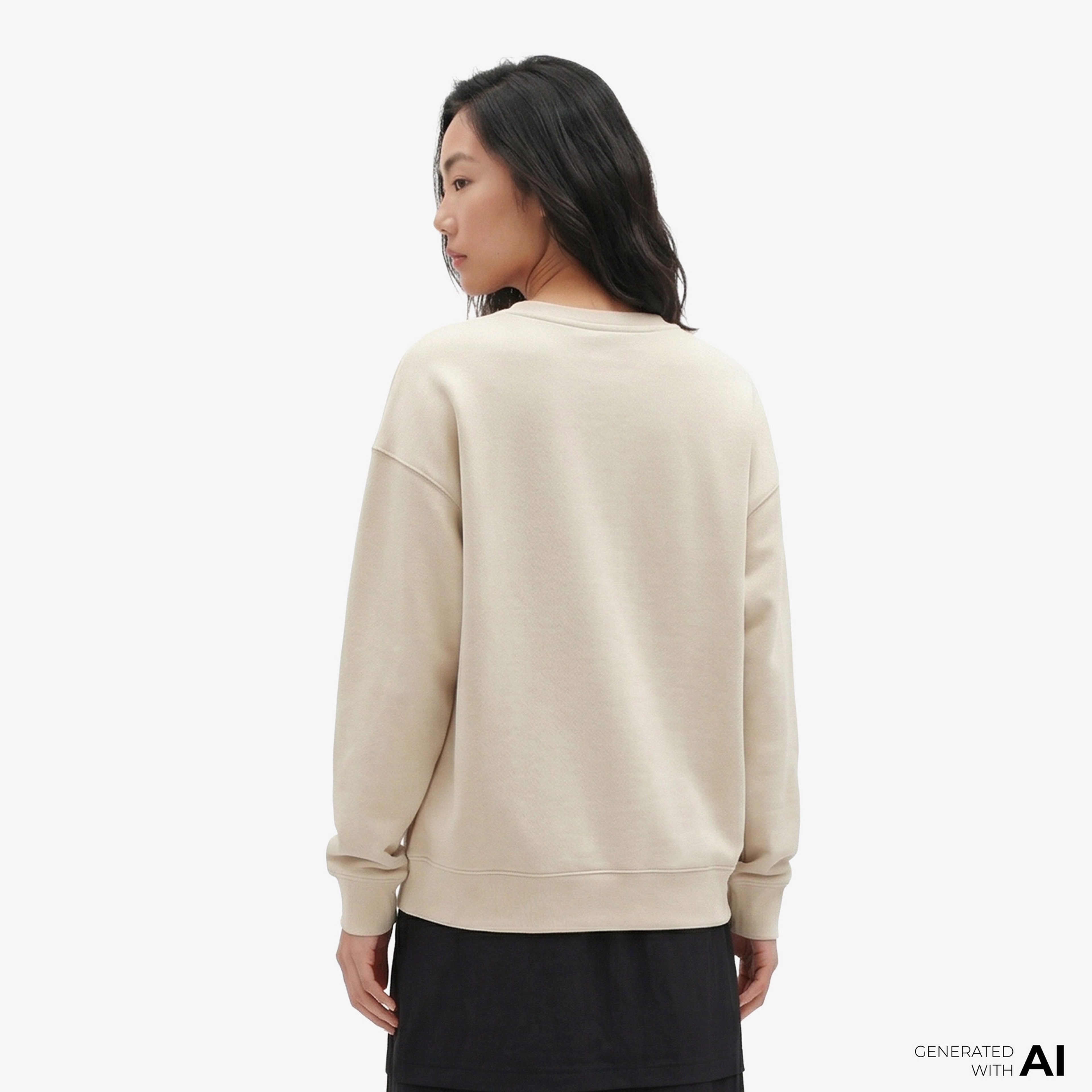 Puma Essential Small Logo Relaxed Crew Kadın Beyaz Sweatshirt