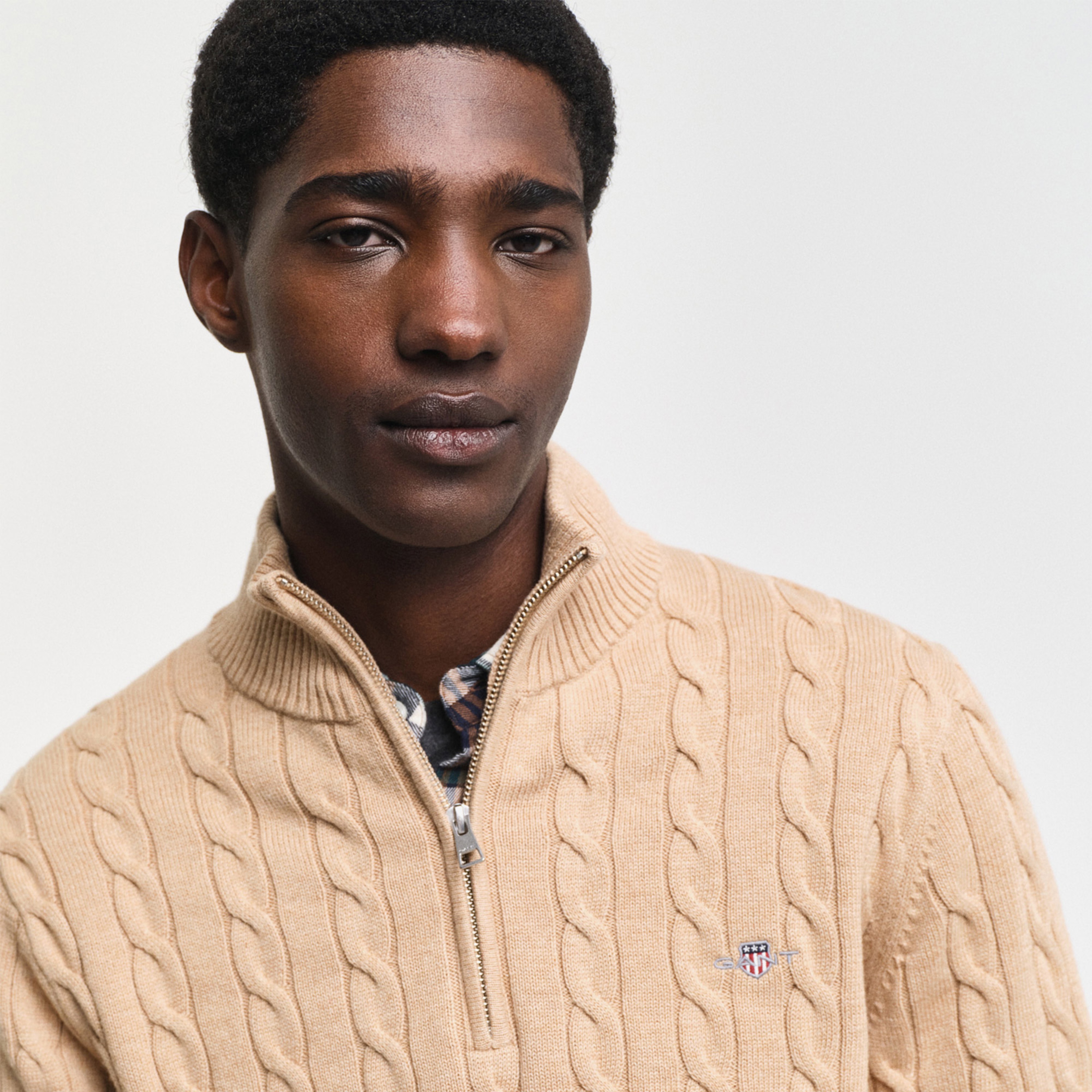 GANT Erkek Krem Regular Fit Örgü Kazak