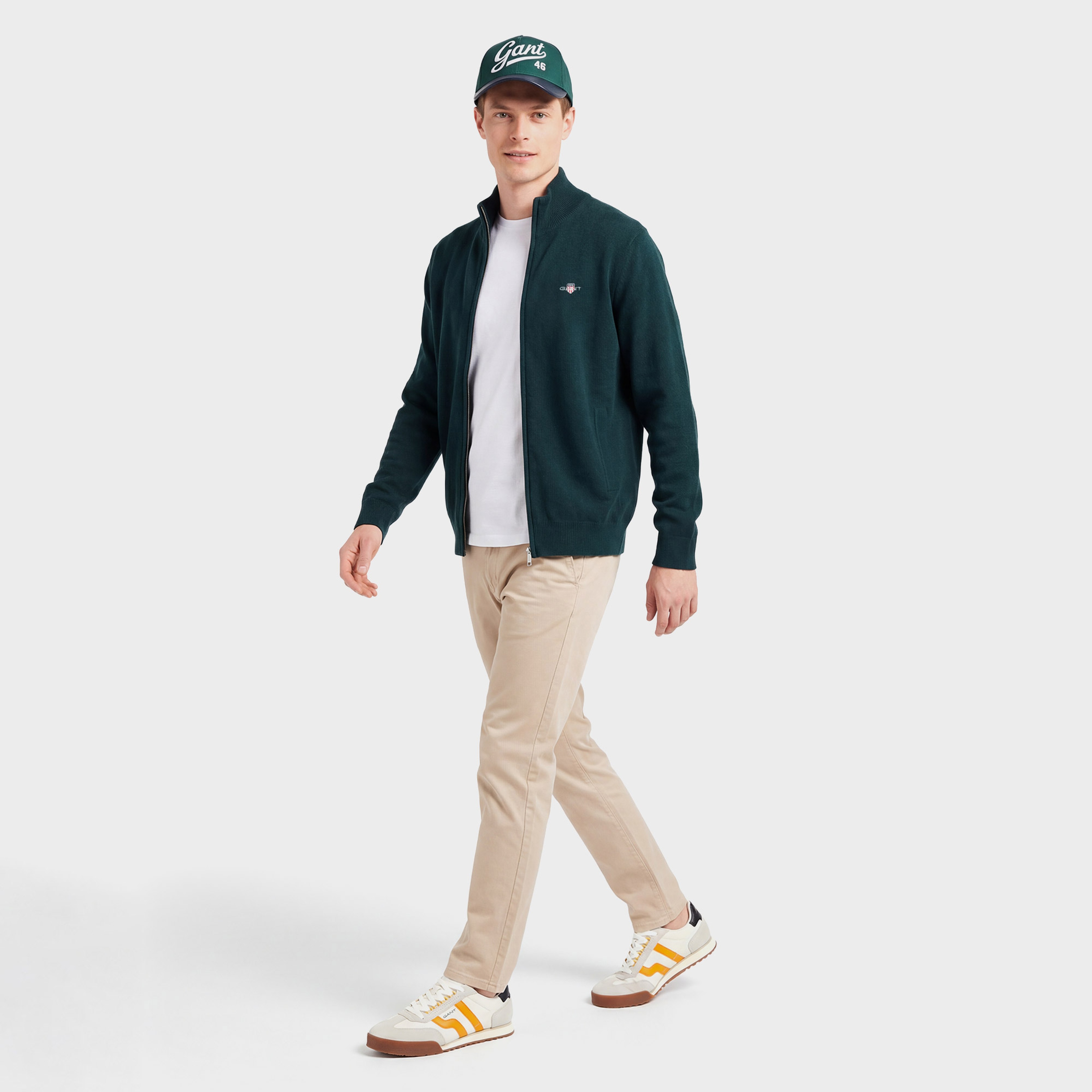 GANT Erkek Yeşil Regular Fit Yün Hırka