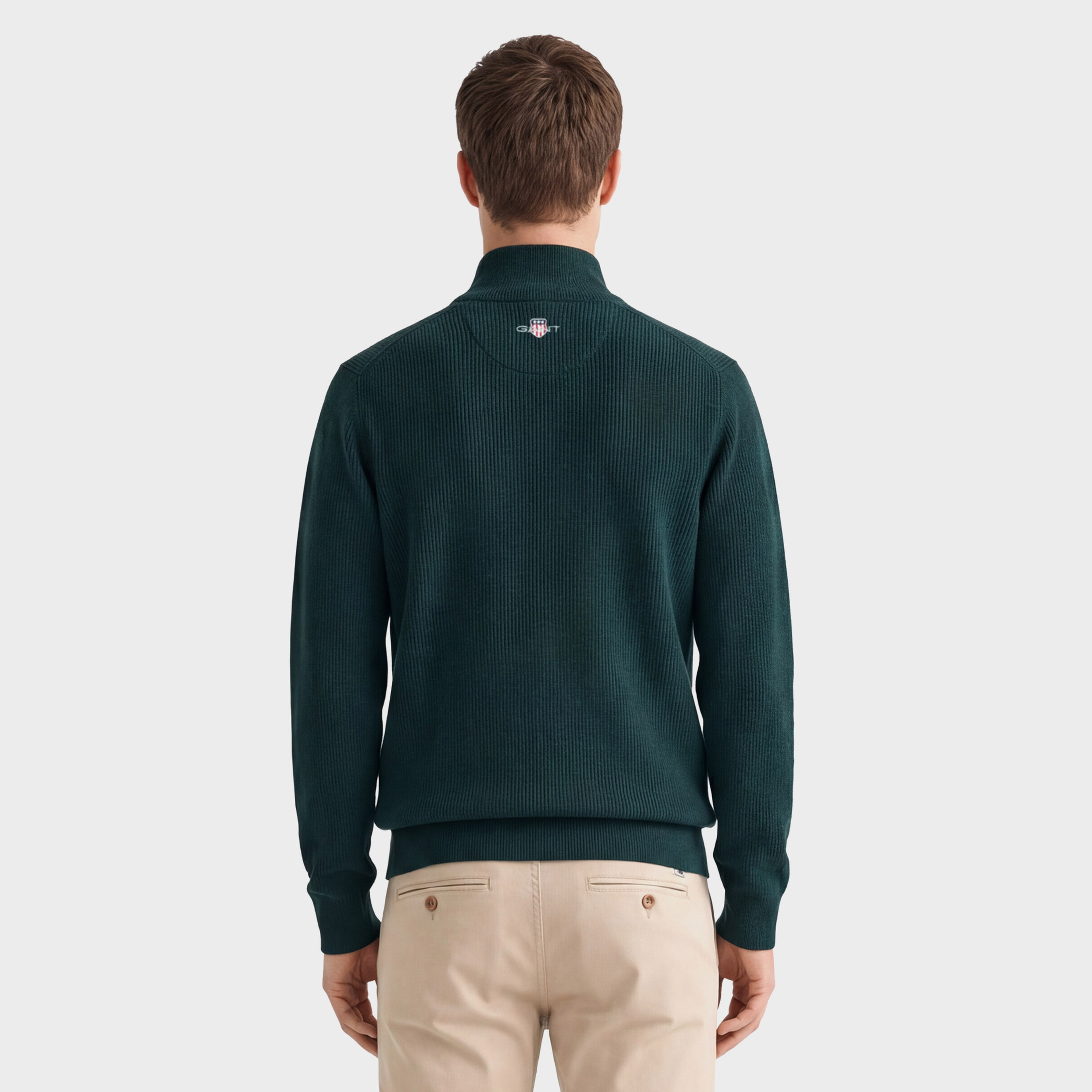 GANT Erkek Yeşil Regular Fit Yün Hırka