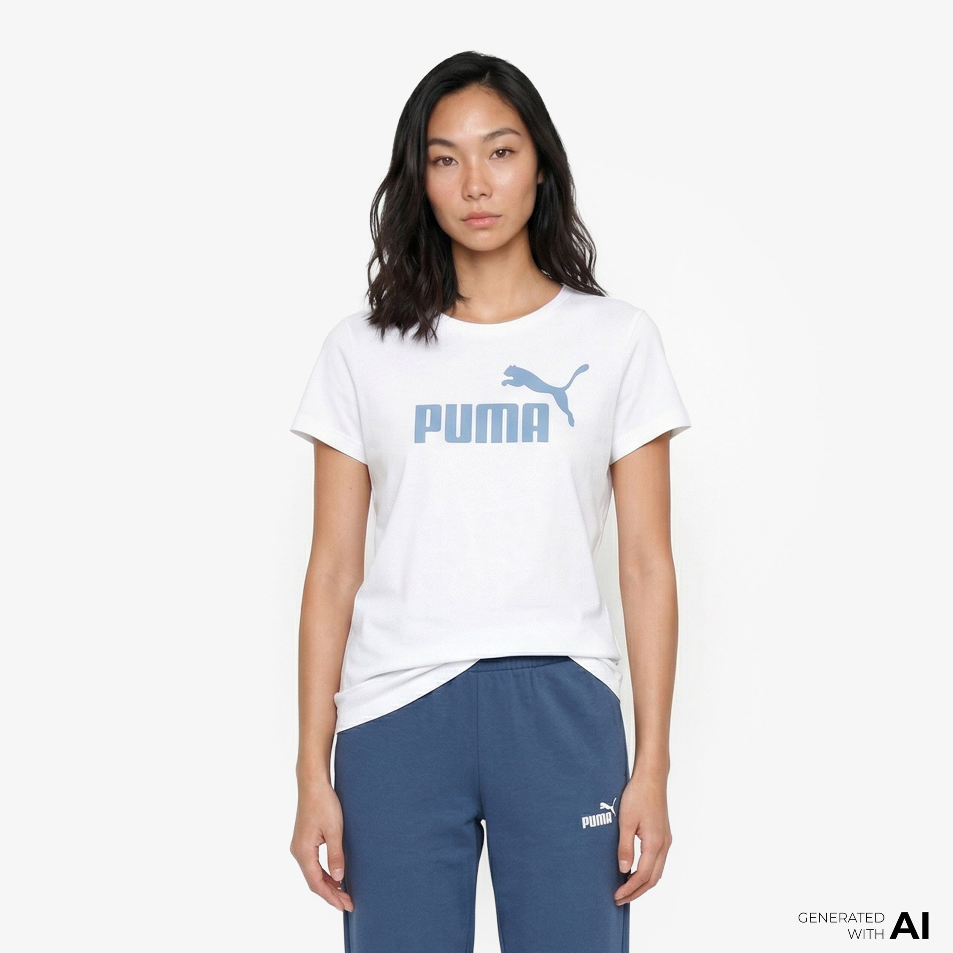 Puma Essential No. 1 Logo Kadın Beyaz T-Shirt