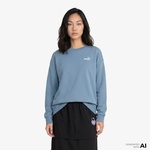 Puma Essential Small Logo Relaxed Crew Kadın Mavi Sweatshirt