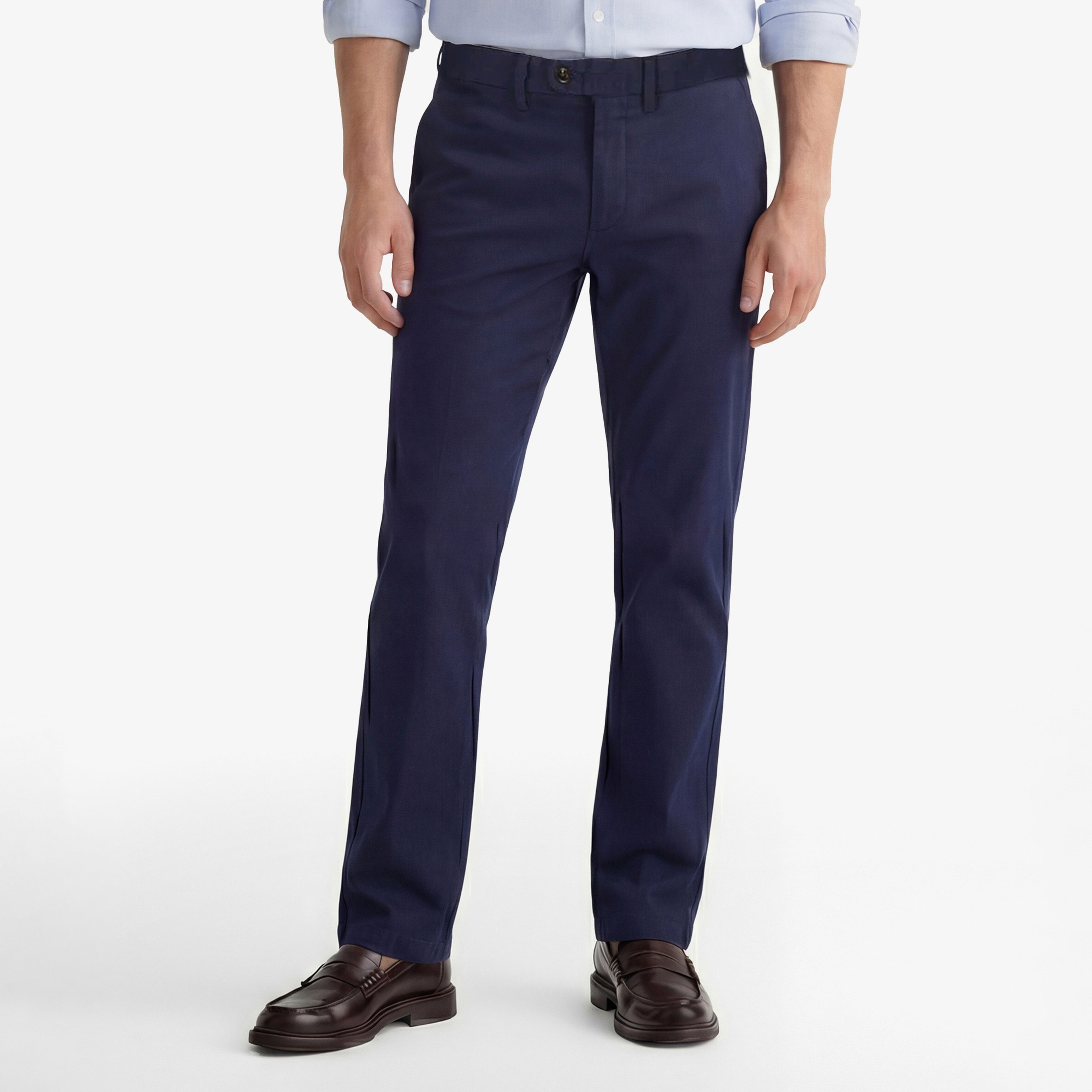 GANT Erkek Lacivert Slim Fit Casual Herringbone Pantolon