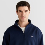 GANT Erkek Lacivert Relaxed Fit Yarım Fermuarlı Sweatshirt