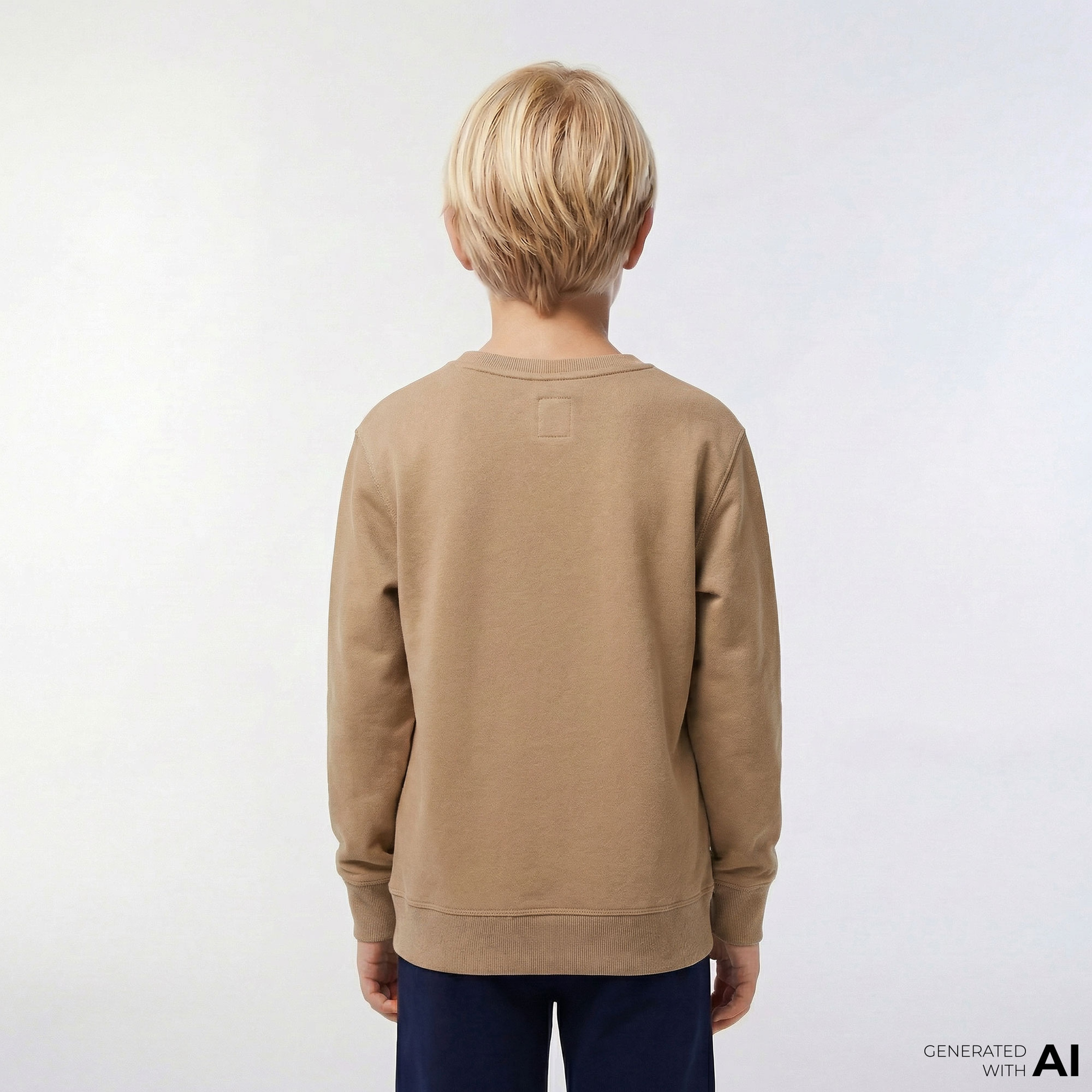 Gap V-Fa Logo Crew Çocuk Kahverengi Sweatshirt