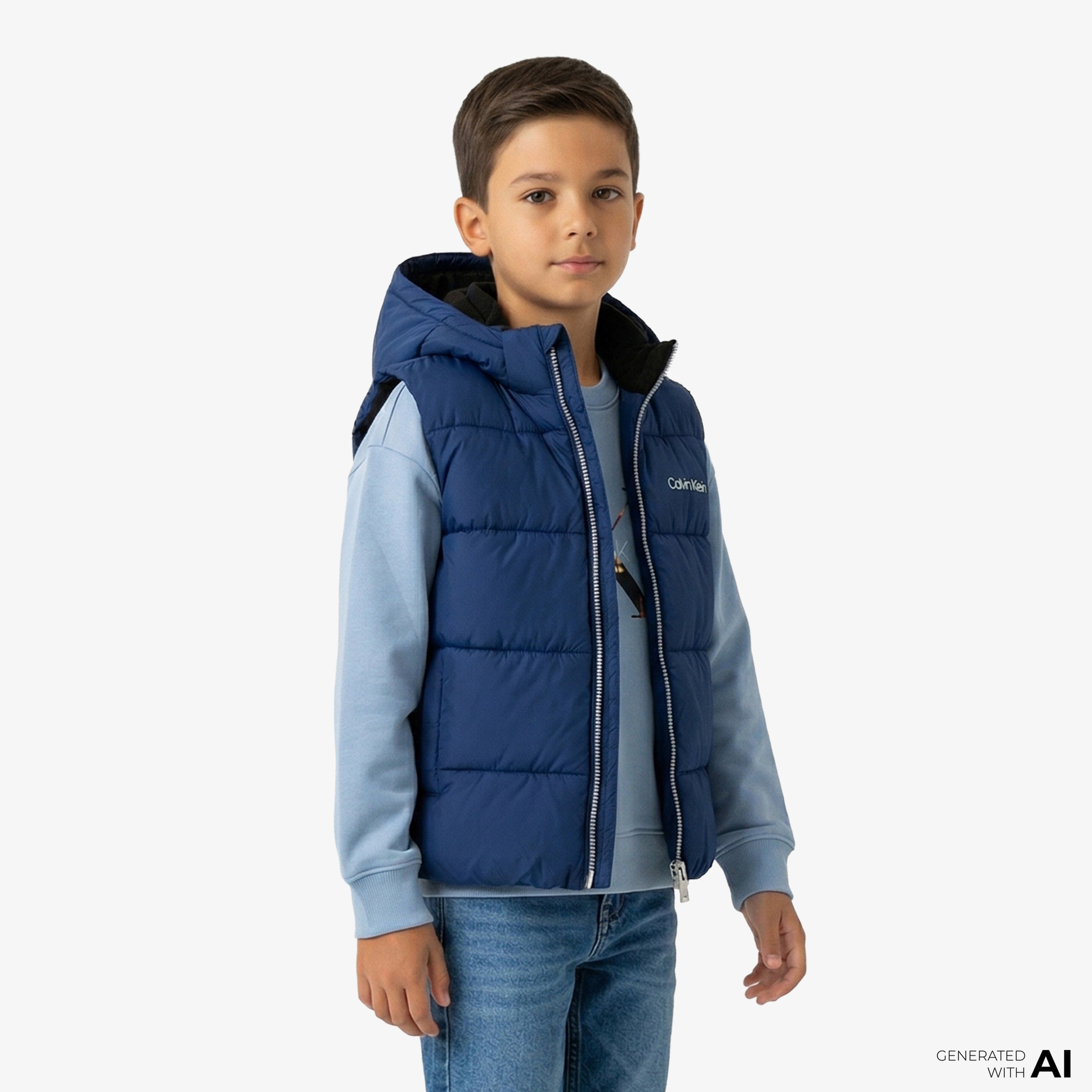 Calvin Klein Çocuk Mavi Yelek