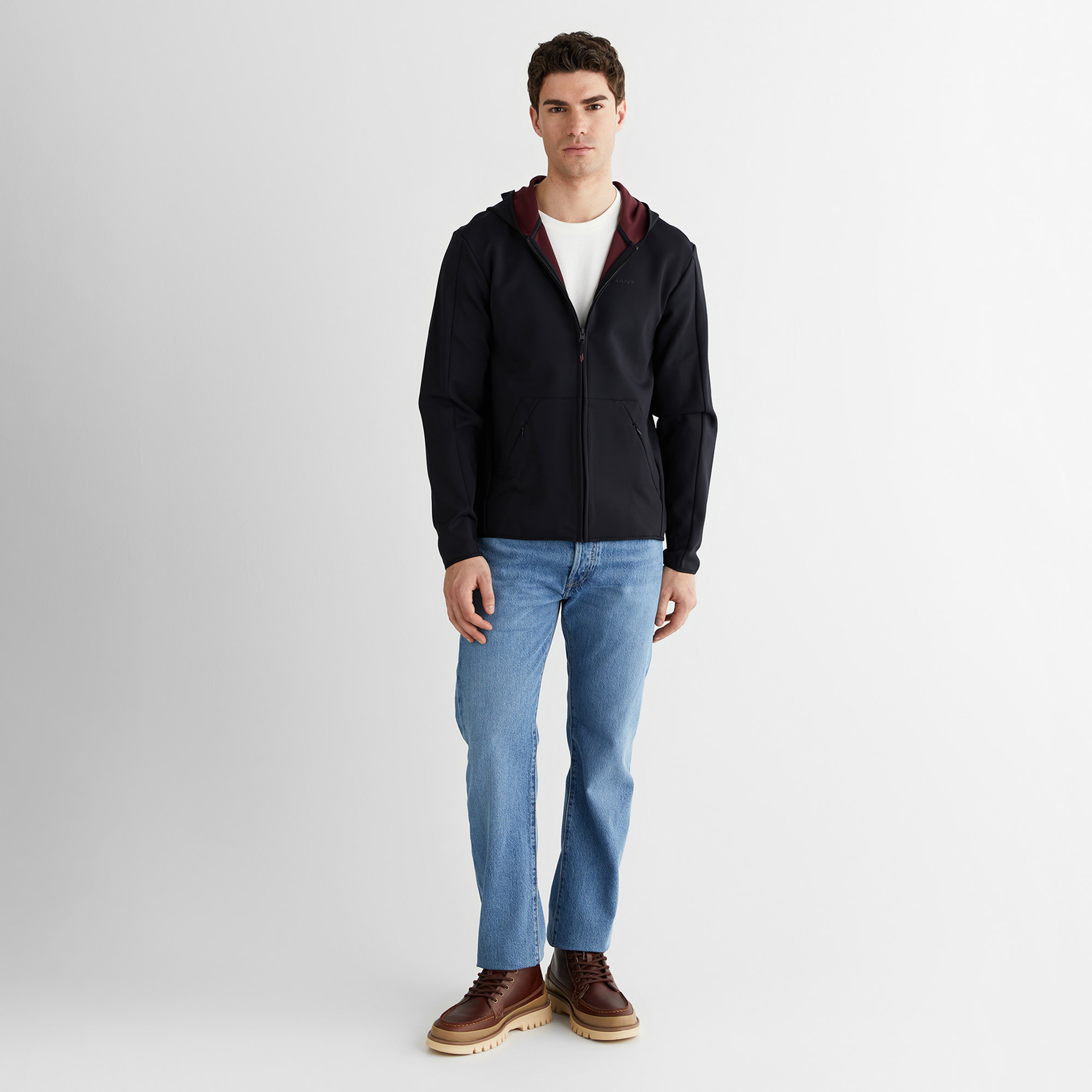 GANT Erkek Siyah Regular Fit Fermuarlı Ceket