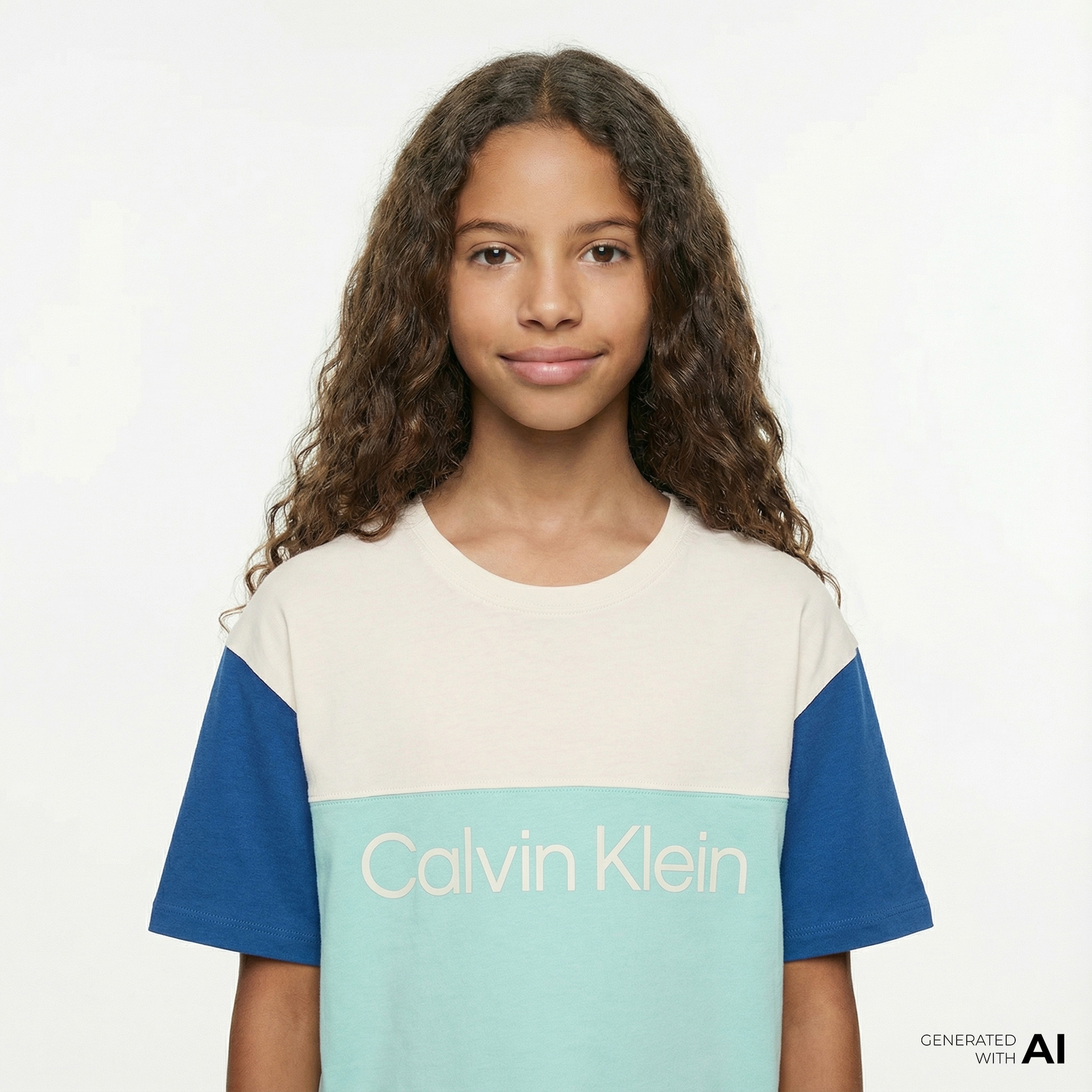 Calvin Klein Blocking Çocuk Yeşil T-Shirt