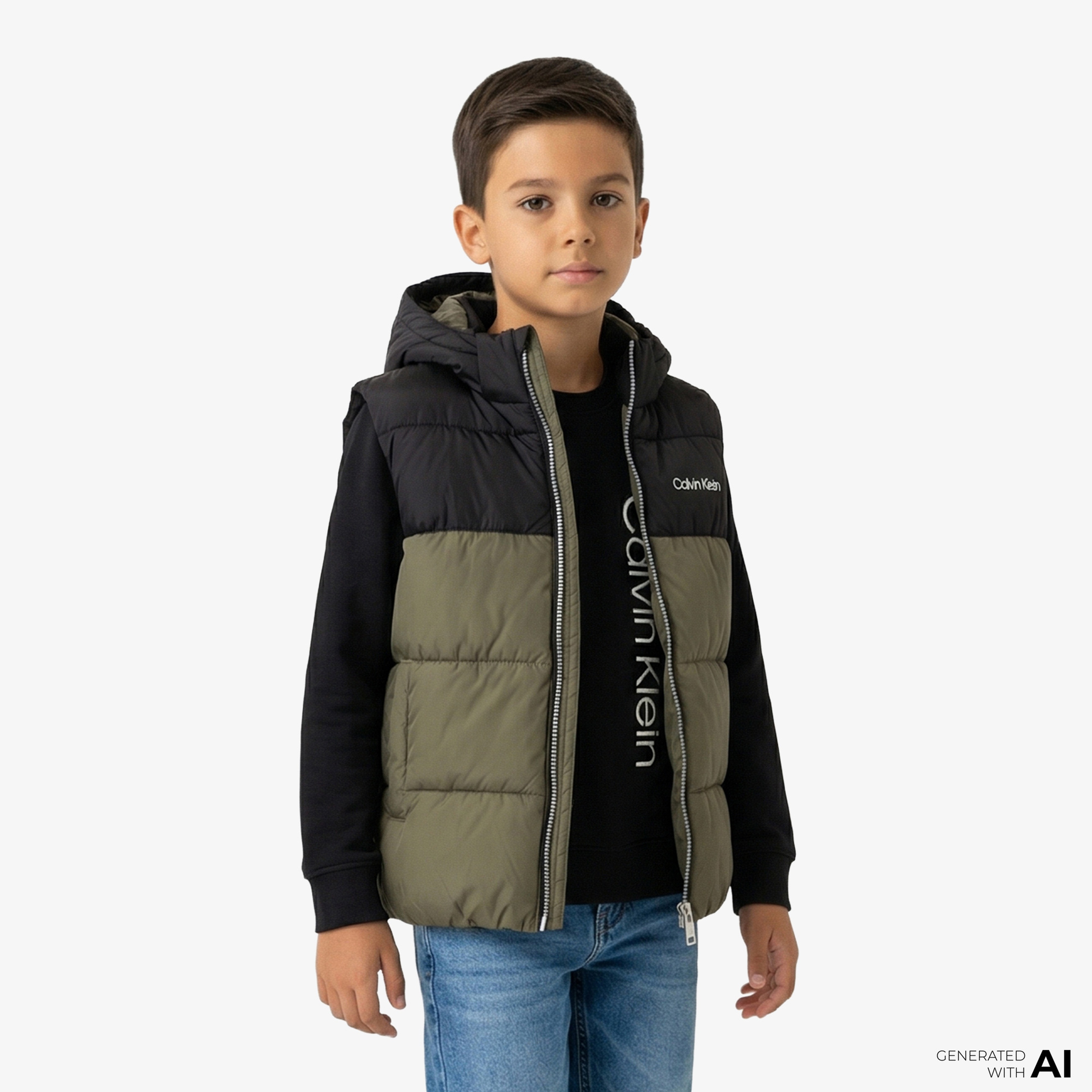 Calvin Klein Çocuk Yeşil Yelek
