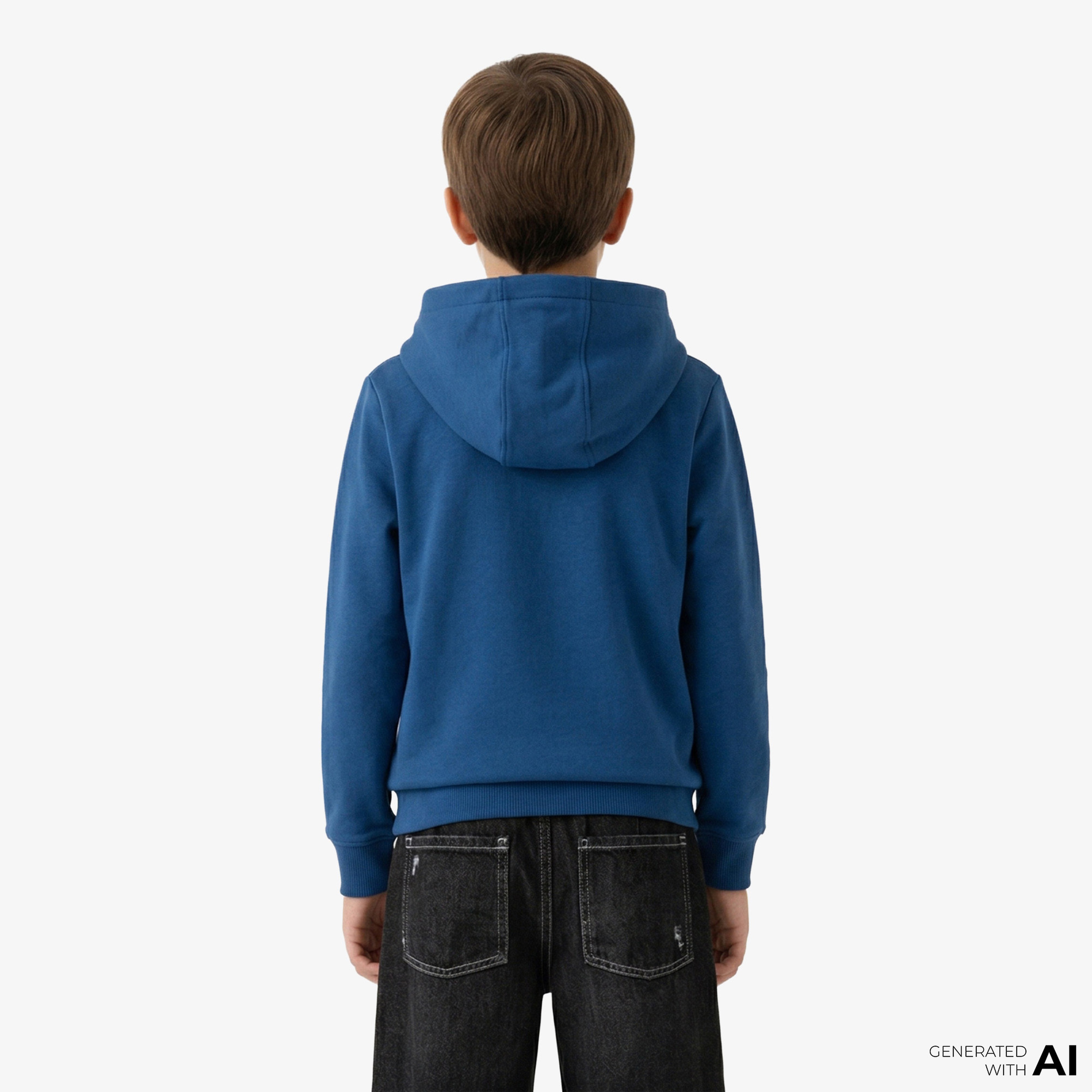 Calvin Klein Small Monogram Çocuk Mavi Sweatshirt