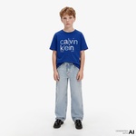 Calvin Klein Color Logo Graphic Çocuk Mavi T-Shirt