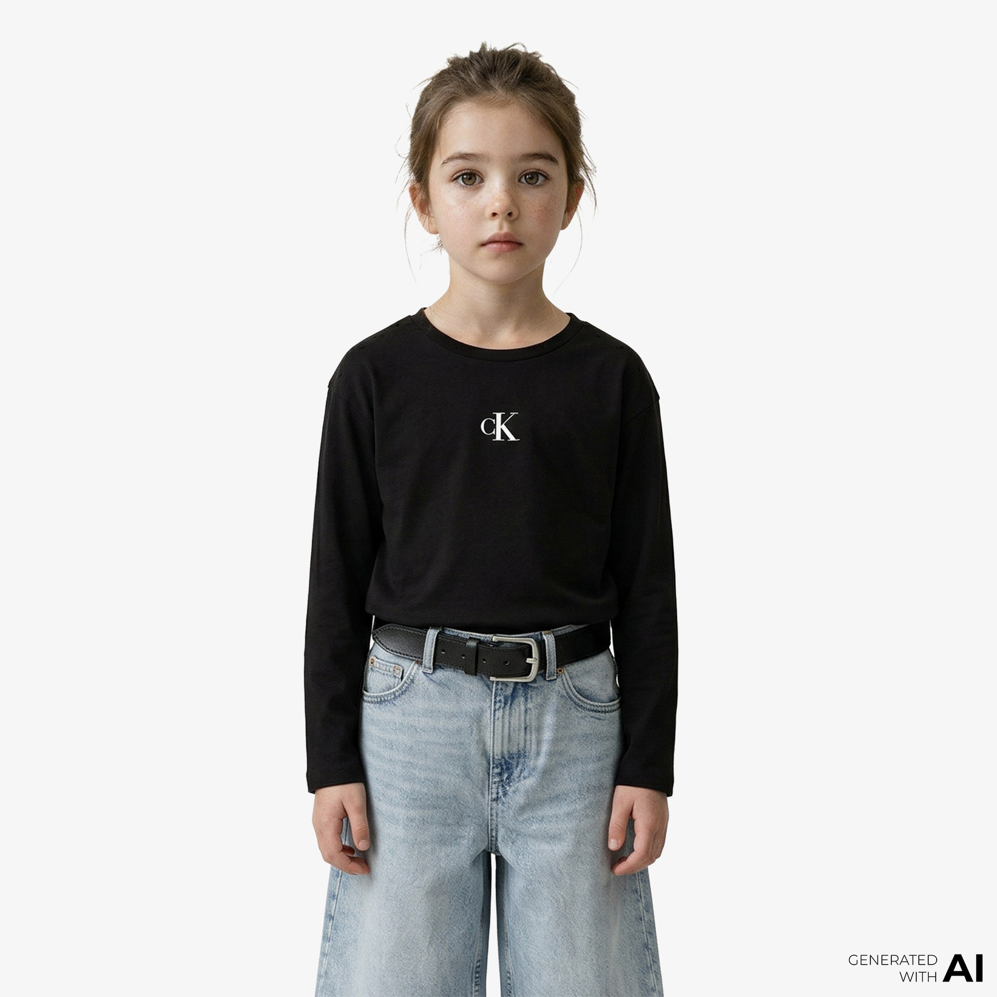 Calvin Klein Logo Çocuk Siyah T-Shirt
