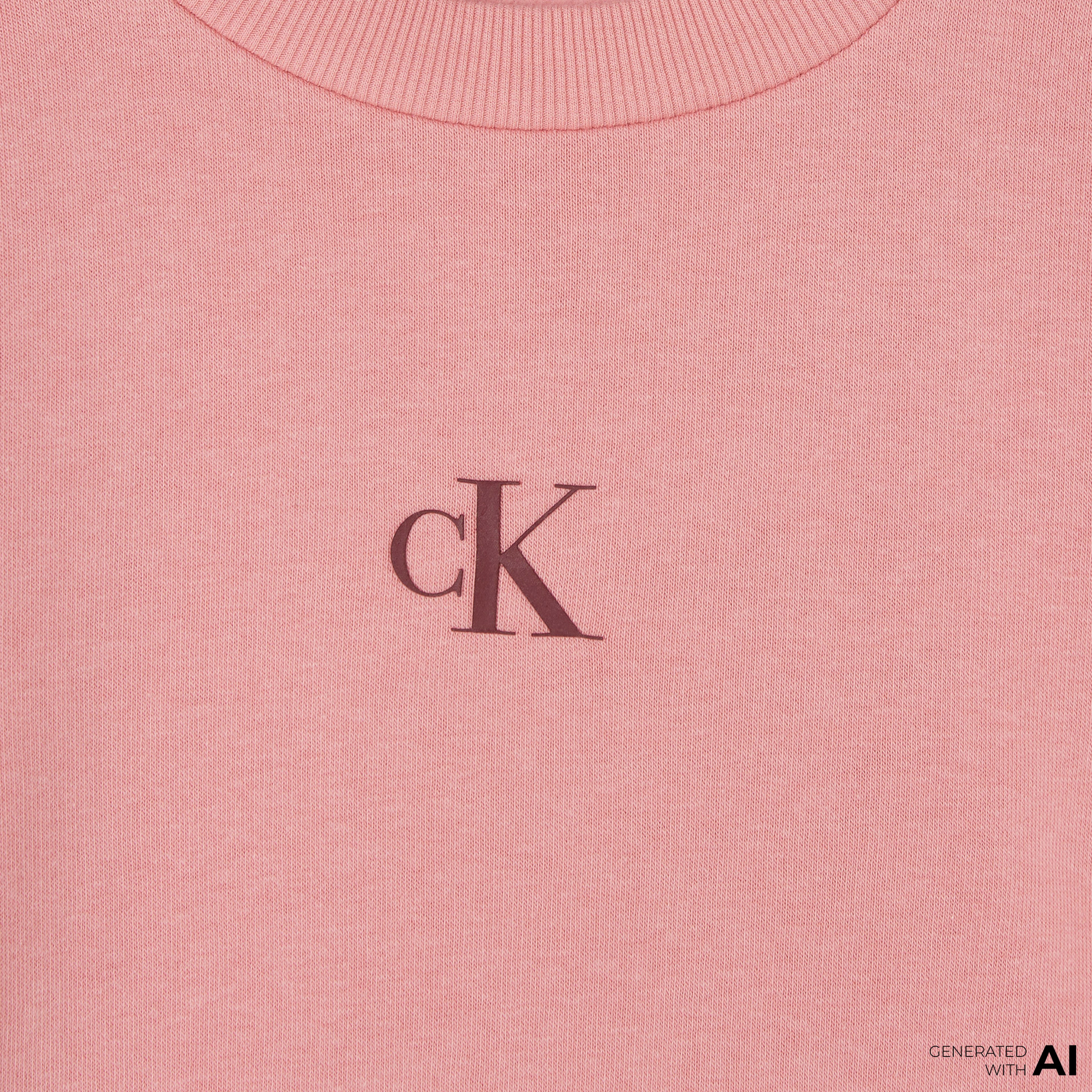 Calvin Klein Logo Fleece Çocuk Pembe Sweatshirt