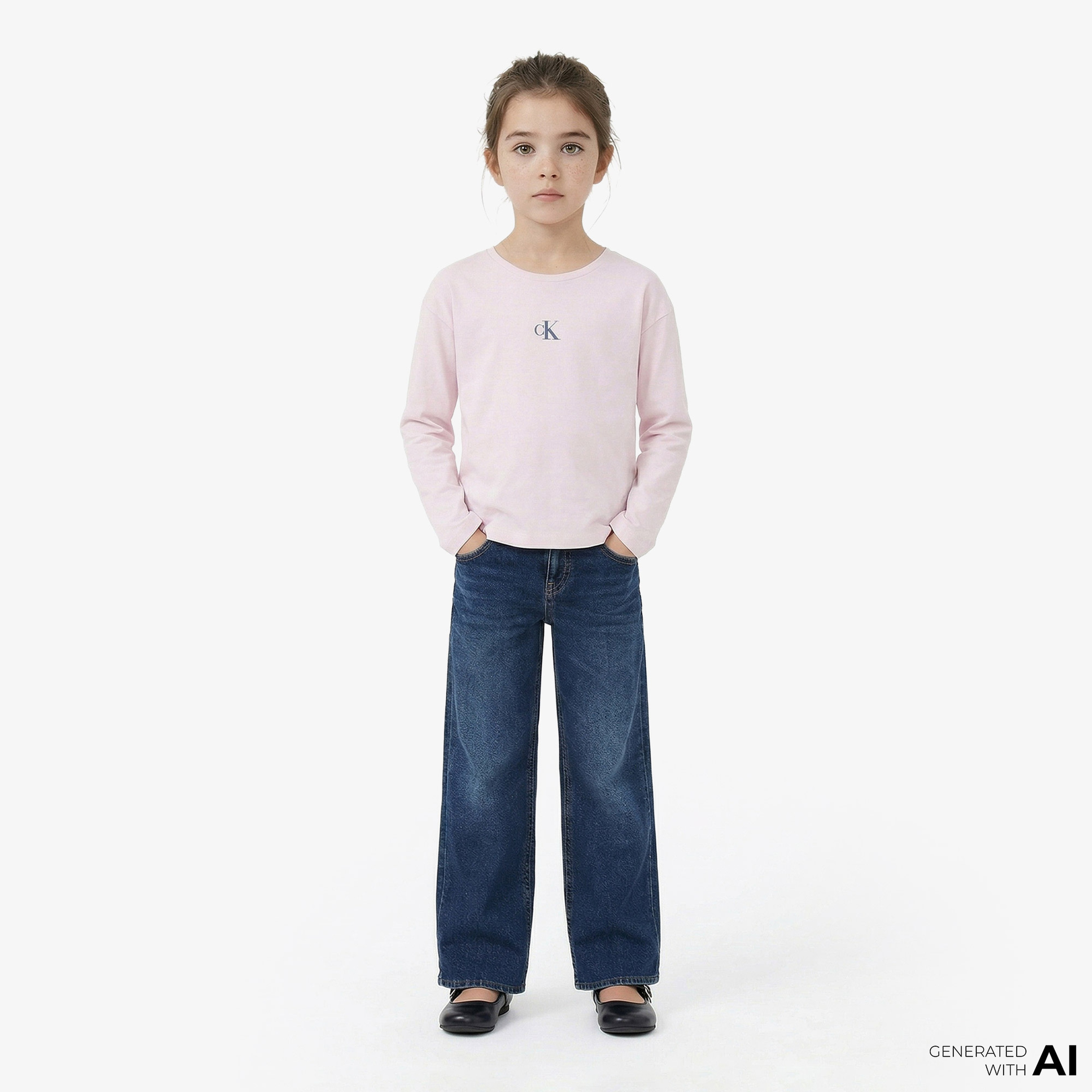 Calvin Klein Logo Çocuk Pembe T-Shirt