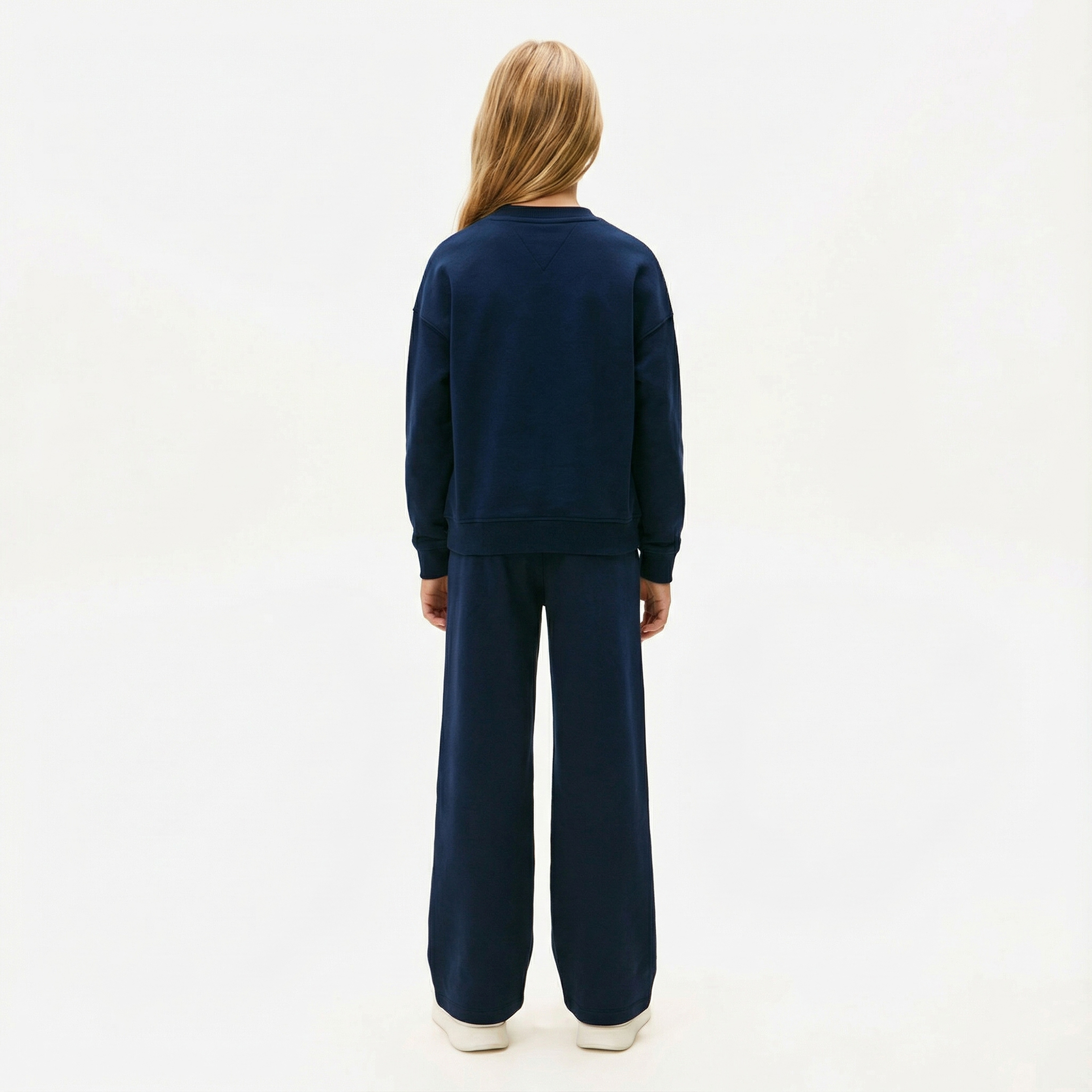 Tommy Hilfiger Wide Leg Varsity Flock Çocuk Lacivert Eşofman Altı