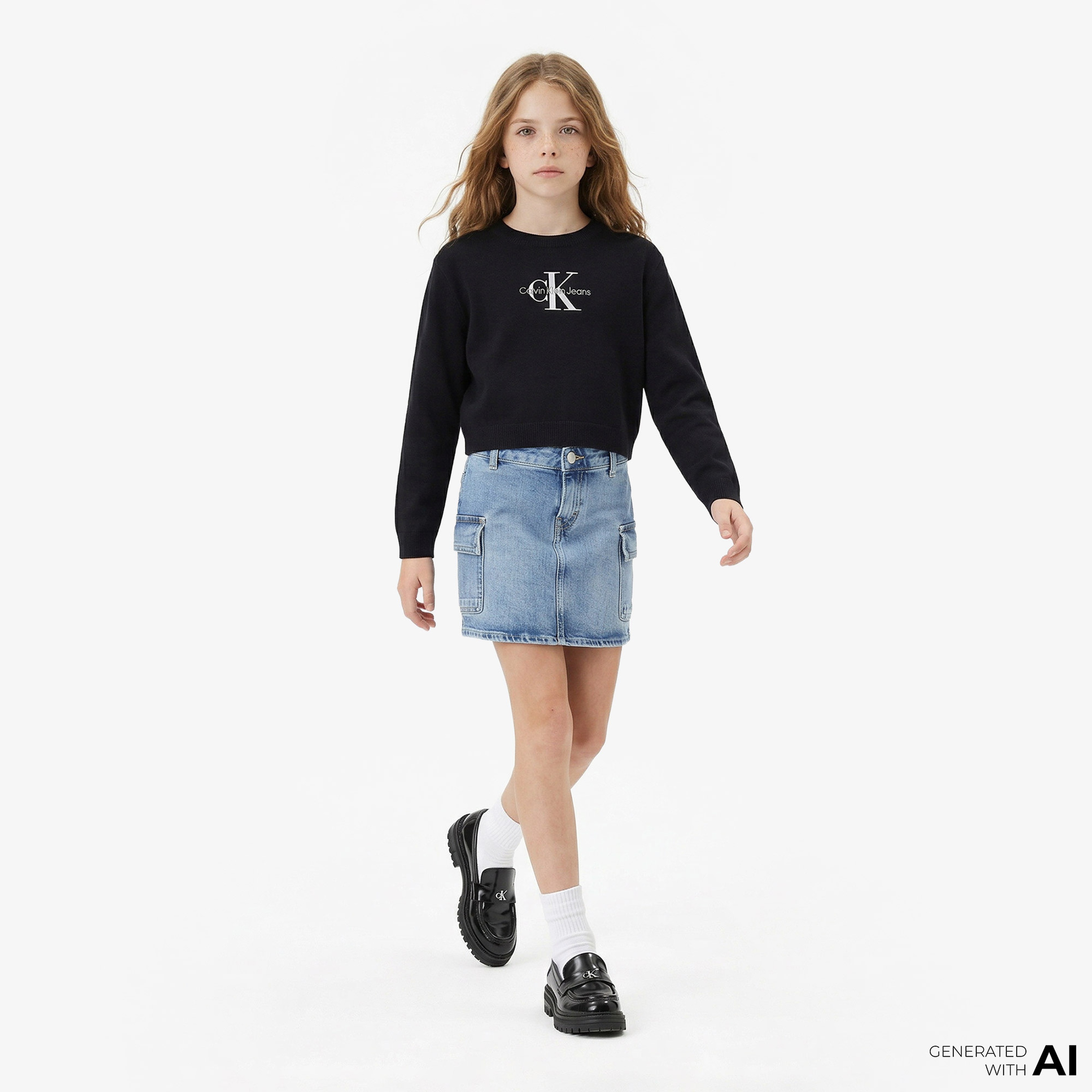Calvin Klein Monologo Çocuk Siyah Triko