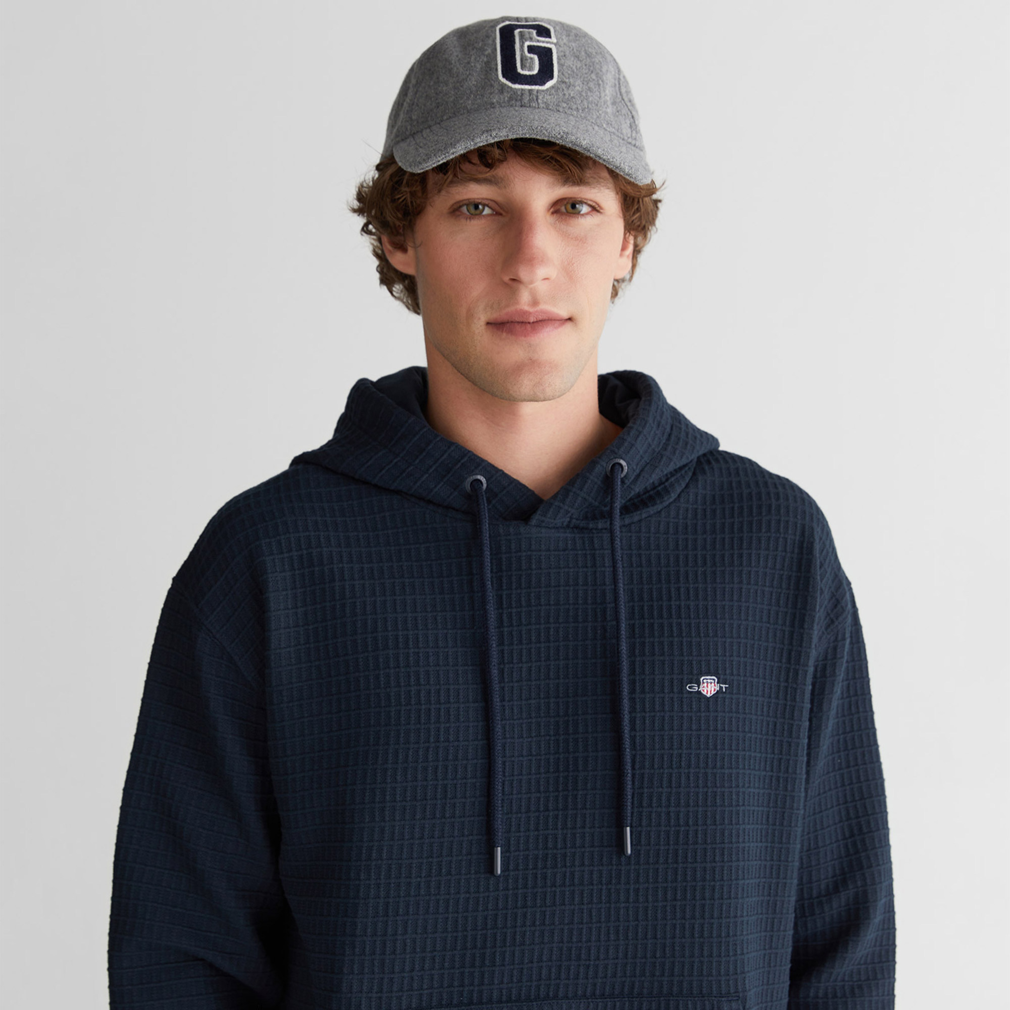 GANT Erkek Lacivert Regular Fit Kapüşonlu Sweatshirt